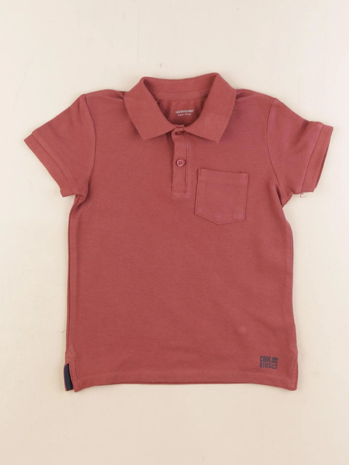 Vertbaudet - polo marron - 8 ans