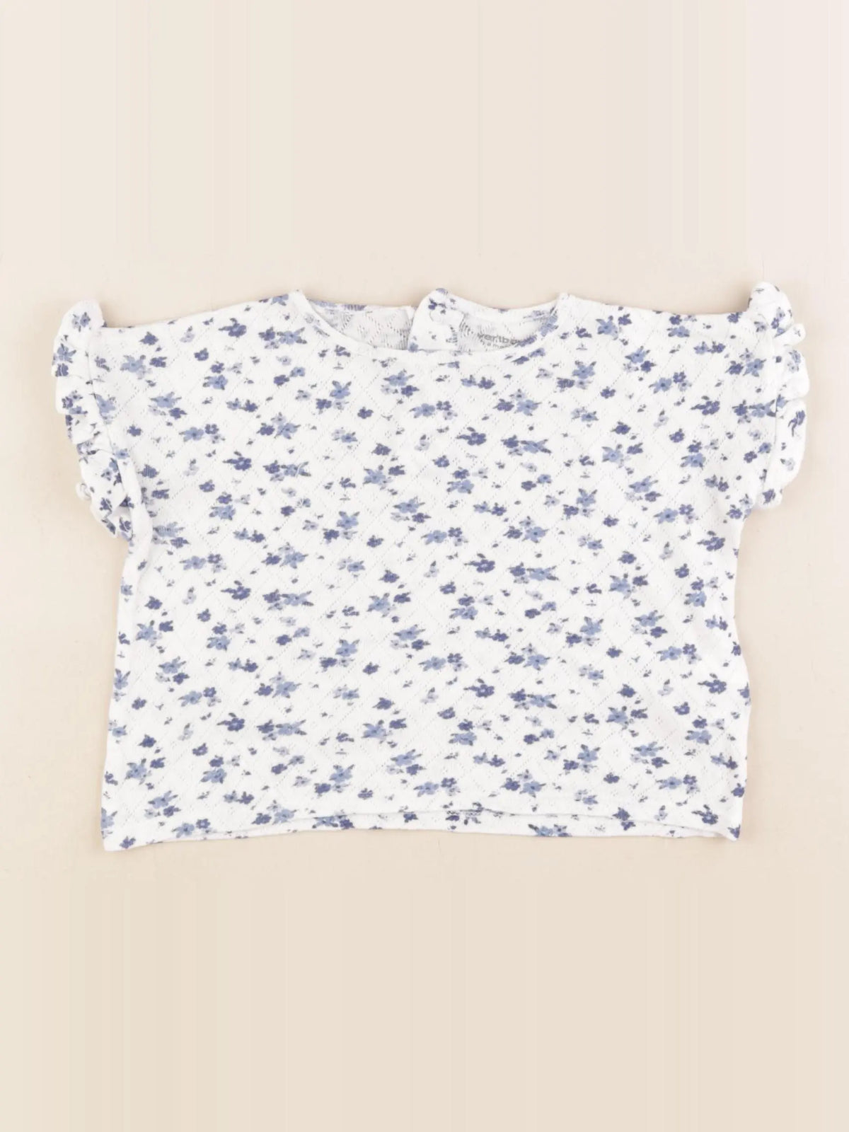 Vertbaudet - tee-shirt bleu, blanc - 18 mois