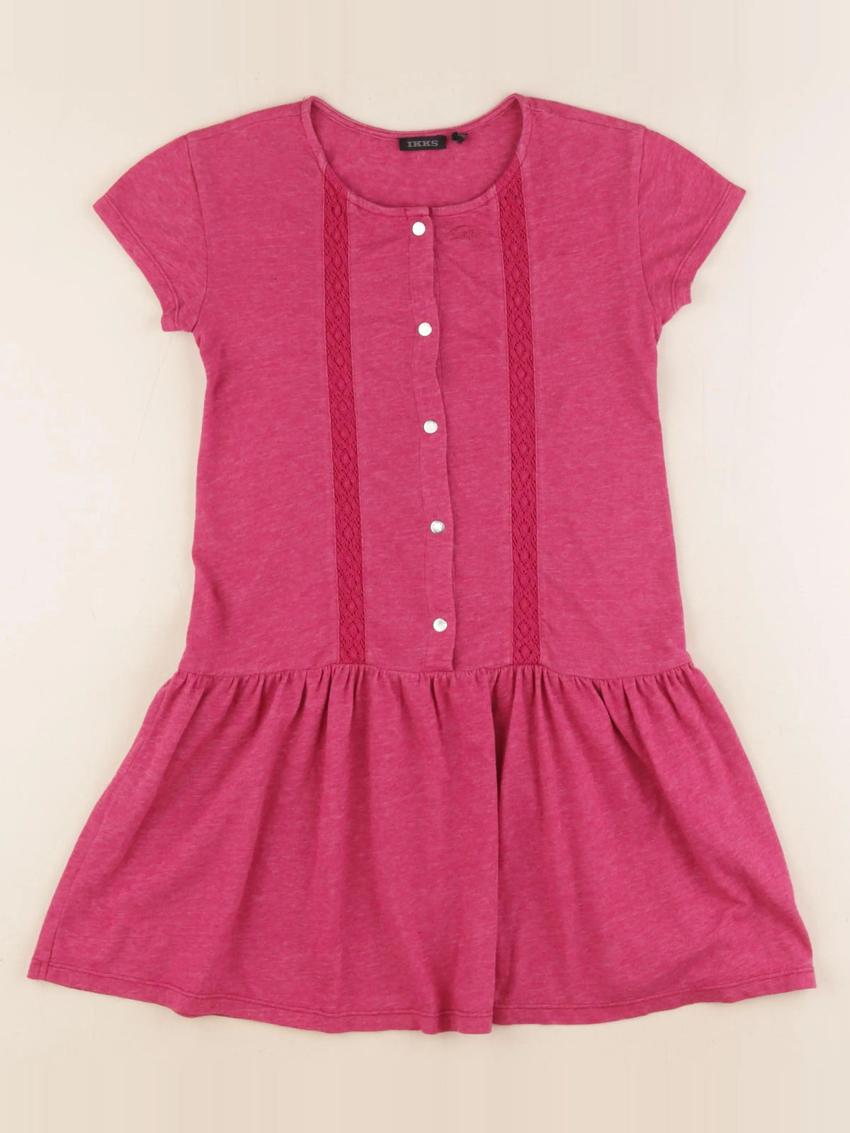 IKKS - robe rose - 8 ans