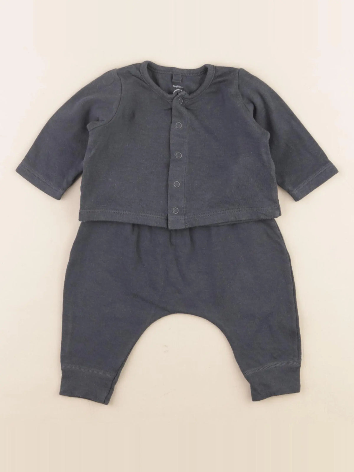 Petit Bateau - ensemble bleu - 3 mois
