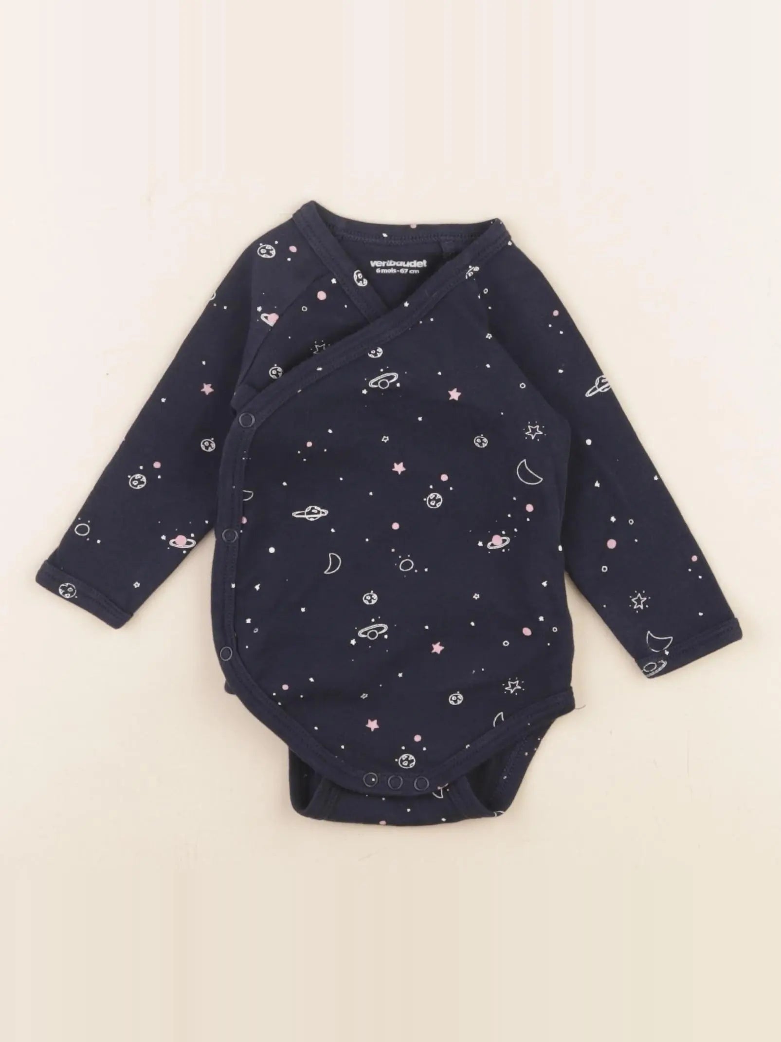 Vertbaudet - body bleu - 6 mois