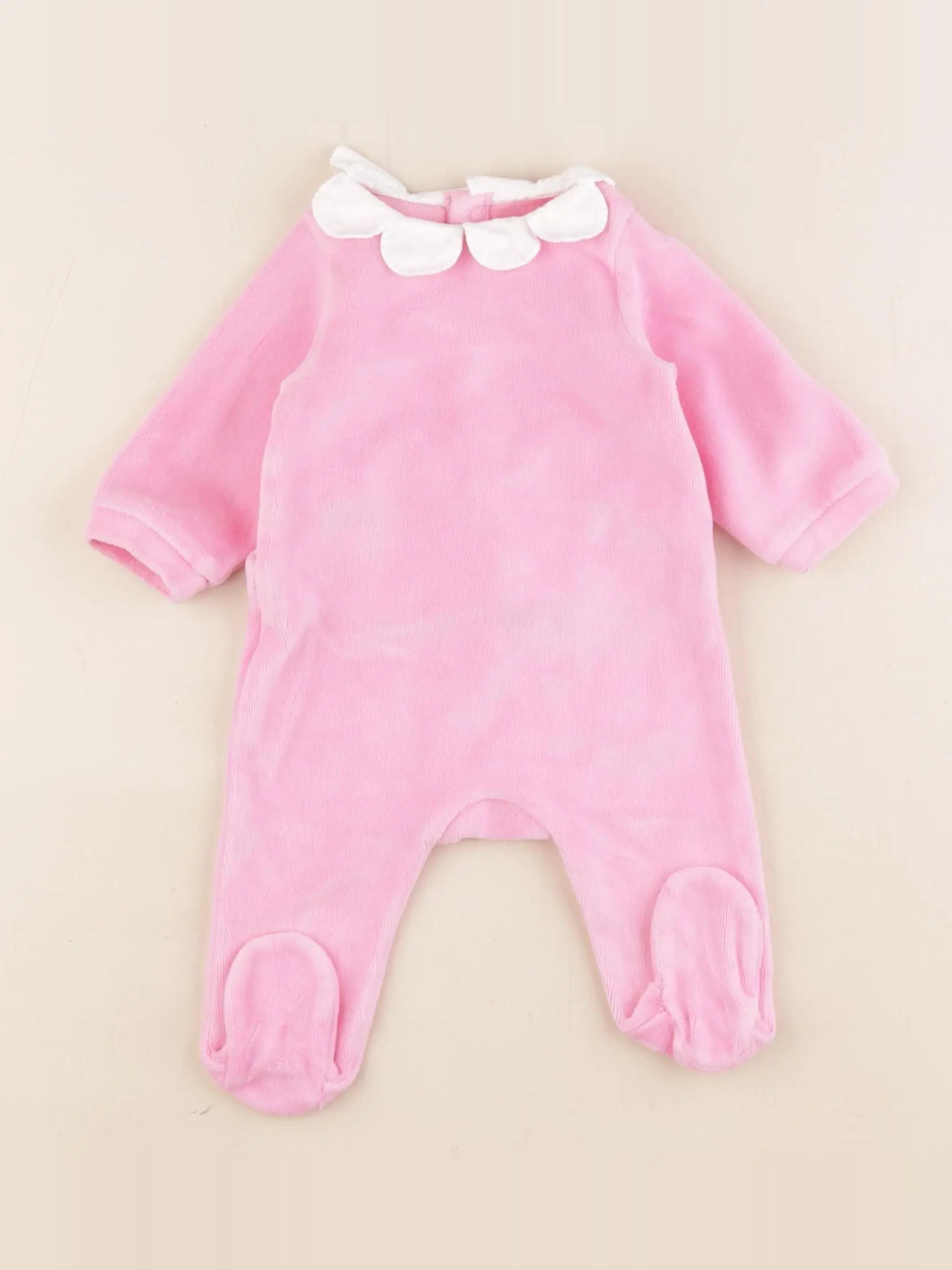 Jacadi - pyjama velours rose - 3 mois