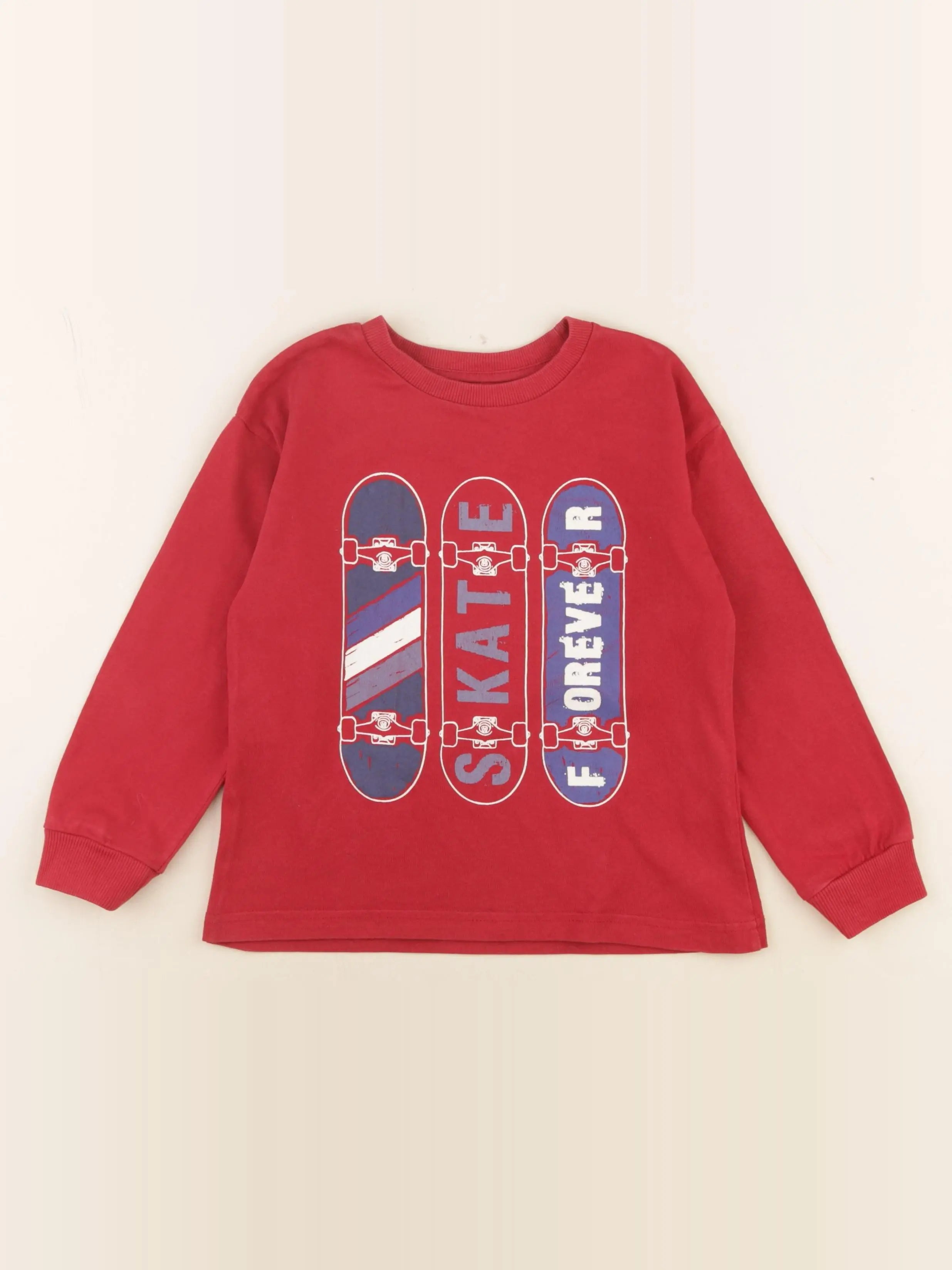 Vertbaudet - tee-shirt rouge - 5 ans