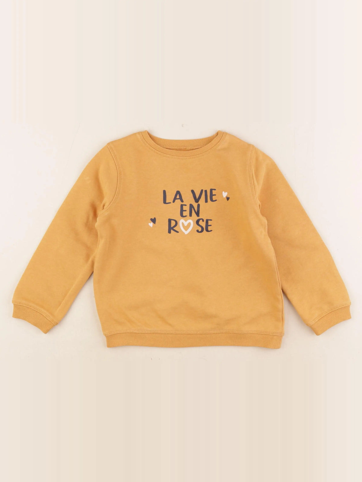 Vertbaudet - sweat jaune - 5 ans