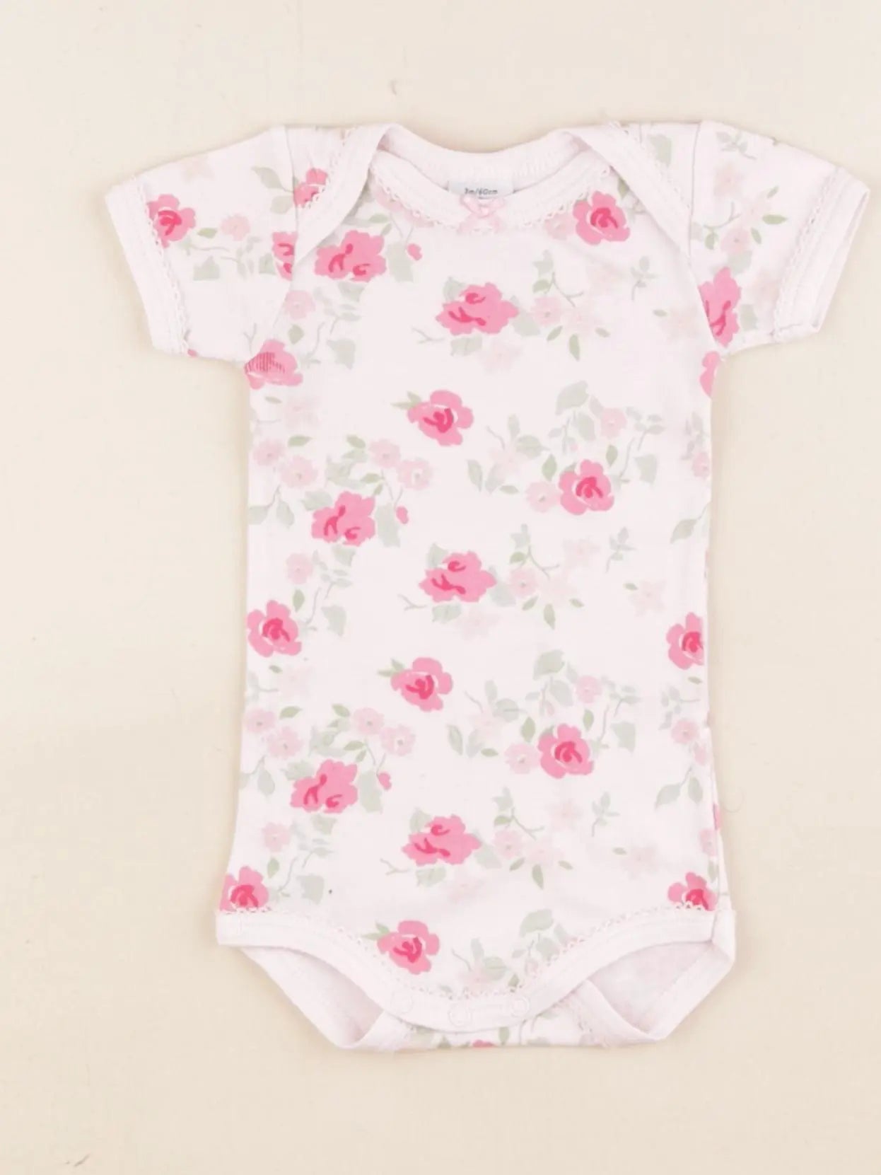 Petit Bateau - body rose - 3 mois