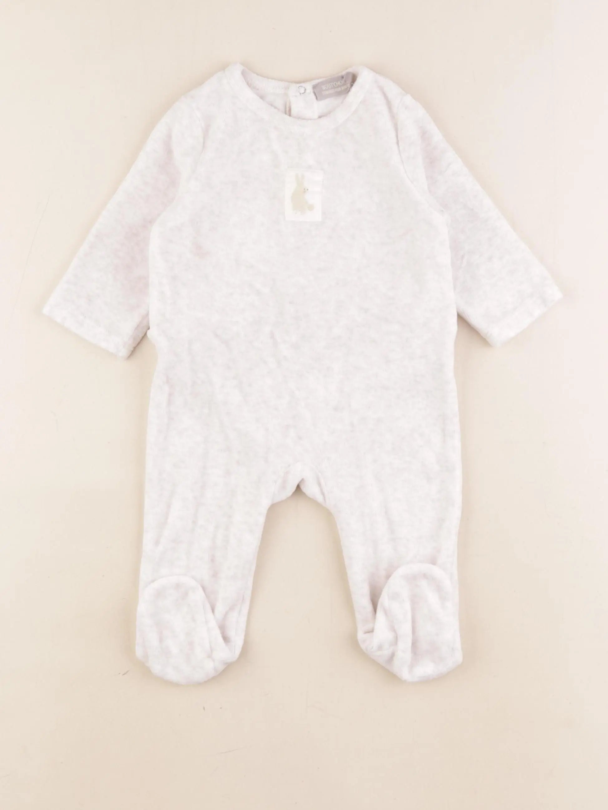Boutchou - pyjama velours beige - 6 mois