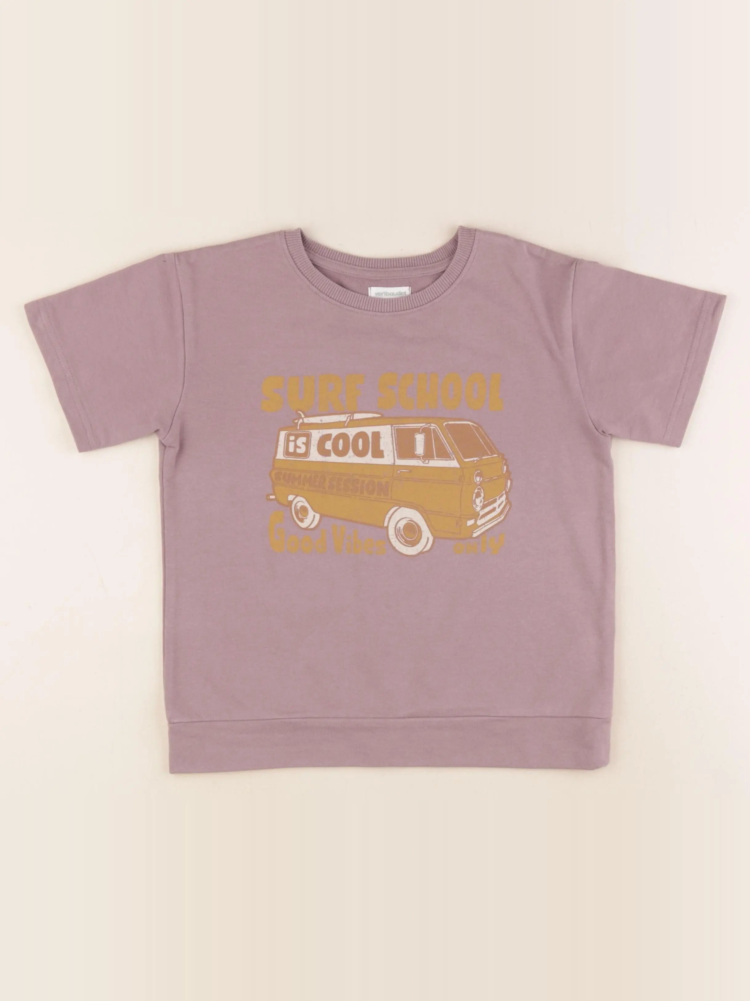 Vertbaudet - tee-shirt violet - 8 ans