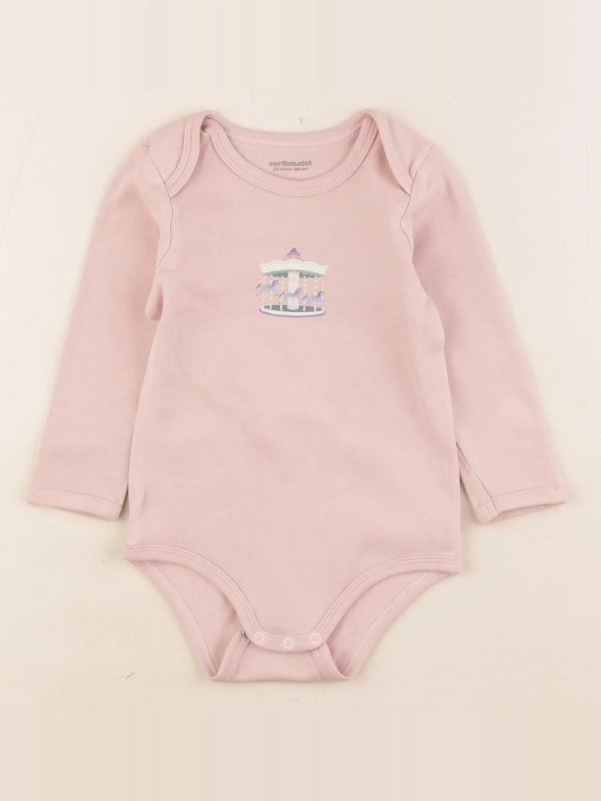 Vertbaudet - body rose - 24 mois