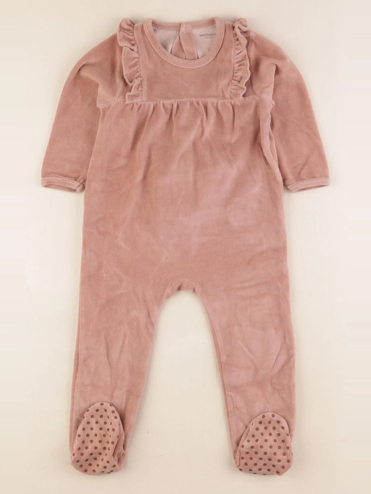 Vertbaudet - pyjama velours rose - 2 ans