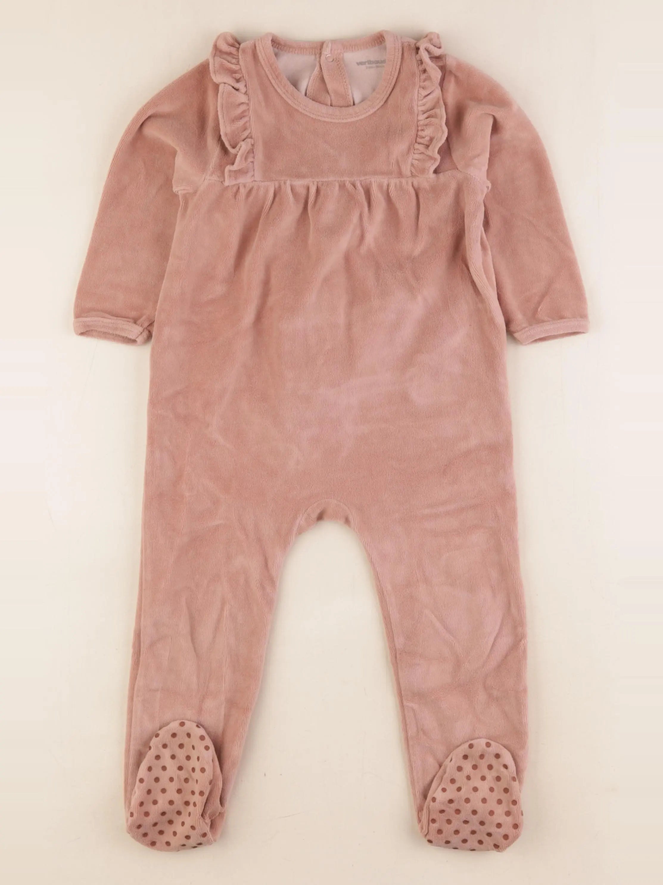 Vertbaudet - pyjama velours rose - 2 ans