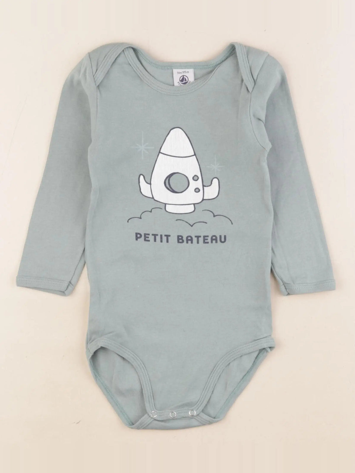 Petit Bateau - body vert - 36 mois