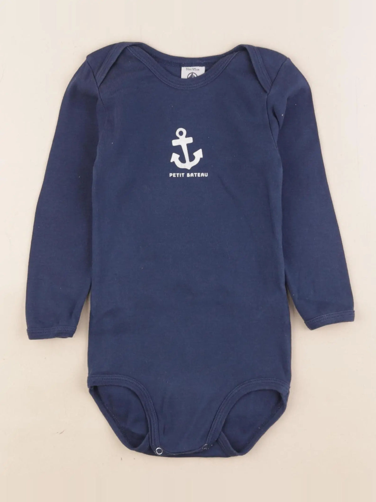 Petit Bateau - body bleu - 36 mois