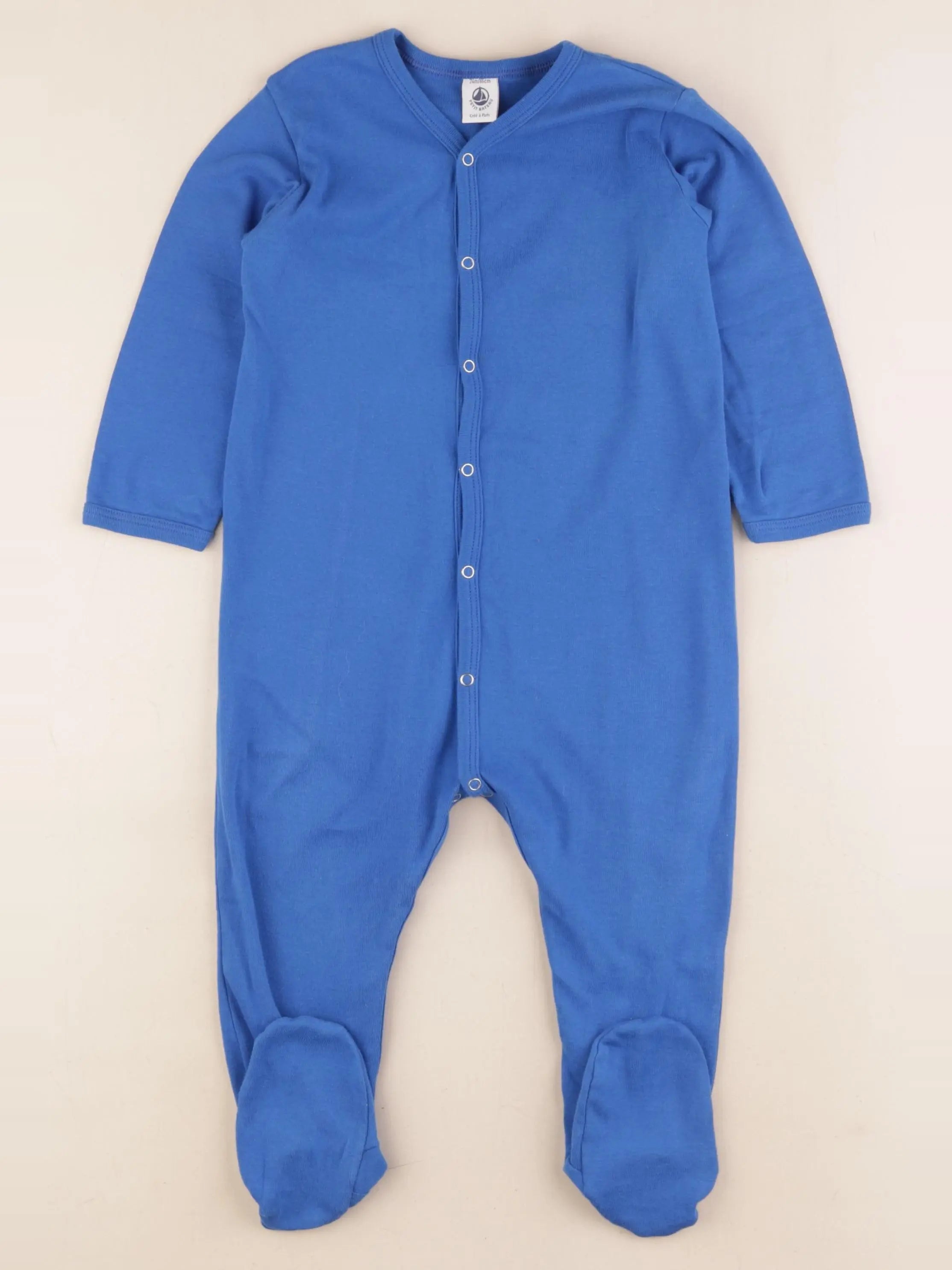 Petit Bateau - pyjama coton bleu - 24 mois