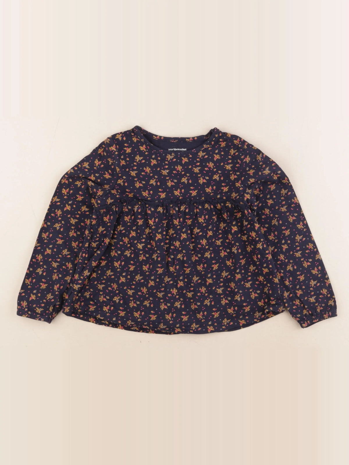 Vertbaudet - tee-shirt bleu - 4 ans