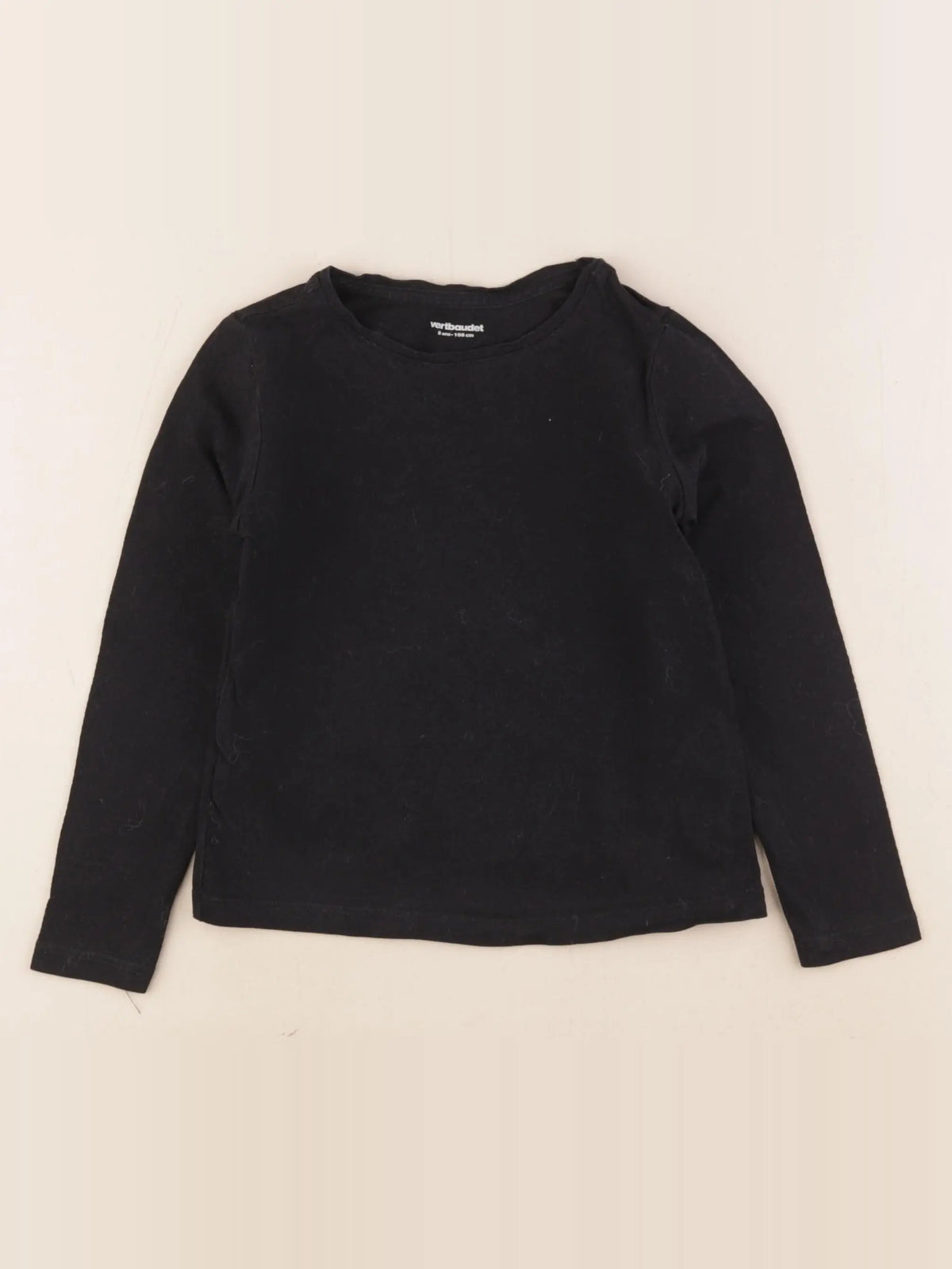 Vertbaudet - tee-shirt coton noir - 5 ans