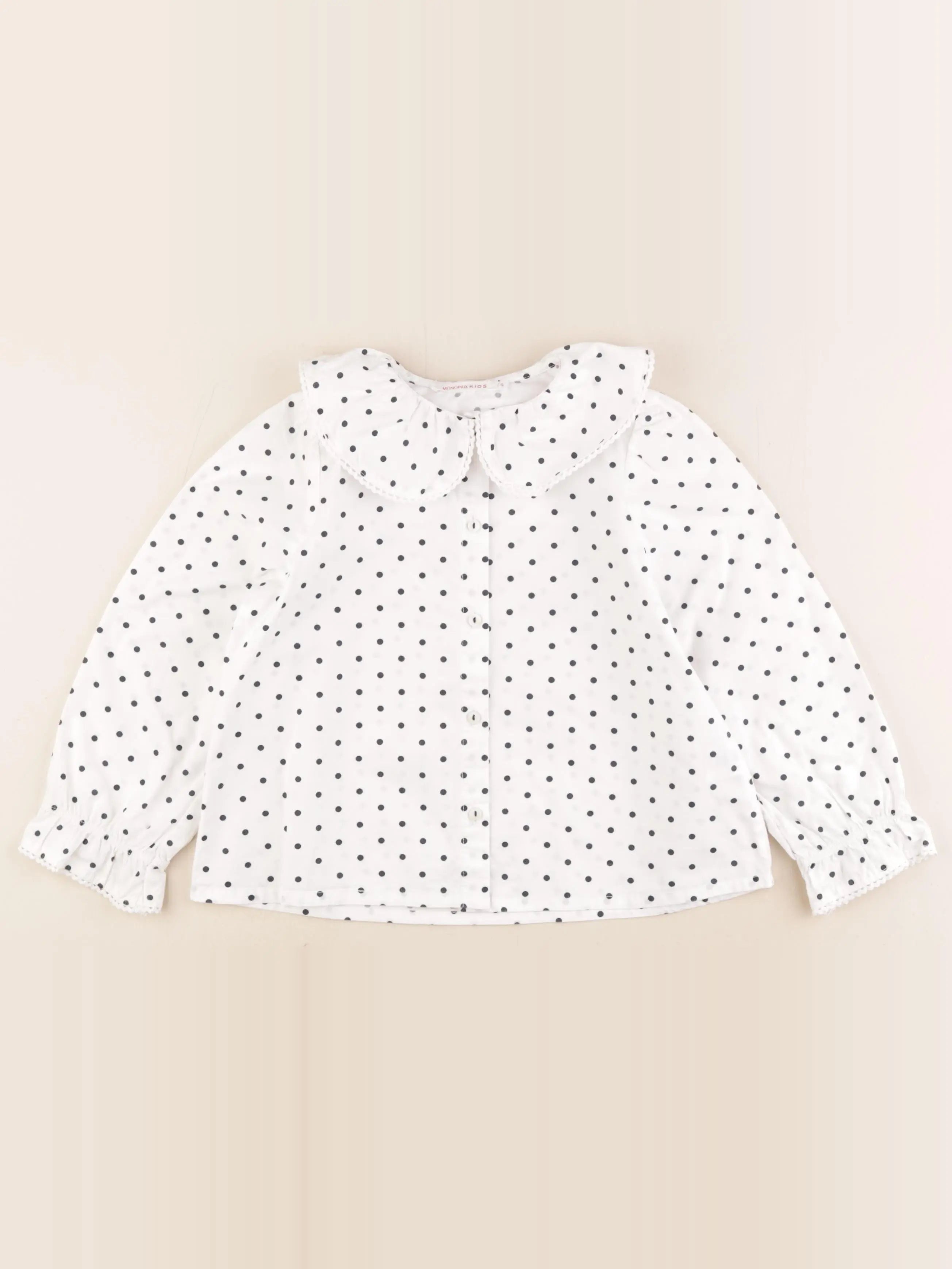 Monoprix - blouse blanc, bleu - 5 ans