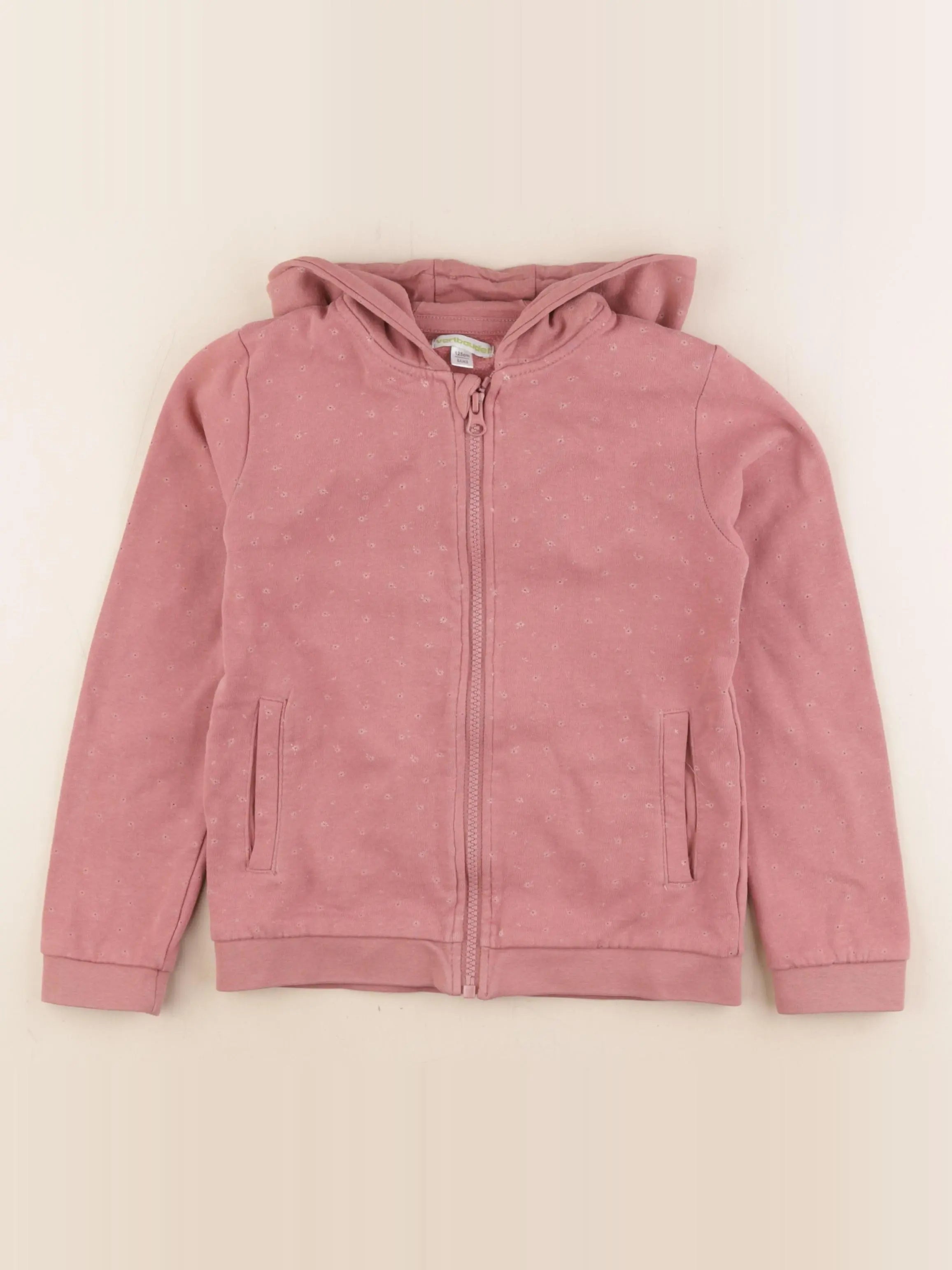 Vertbaudet - sweat rose - 8 ans
