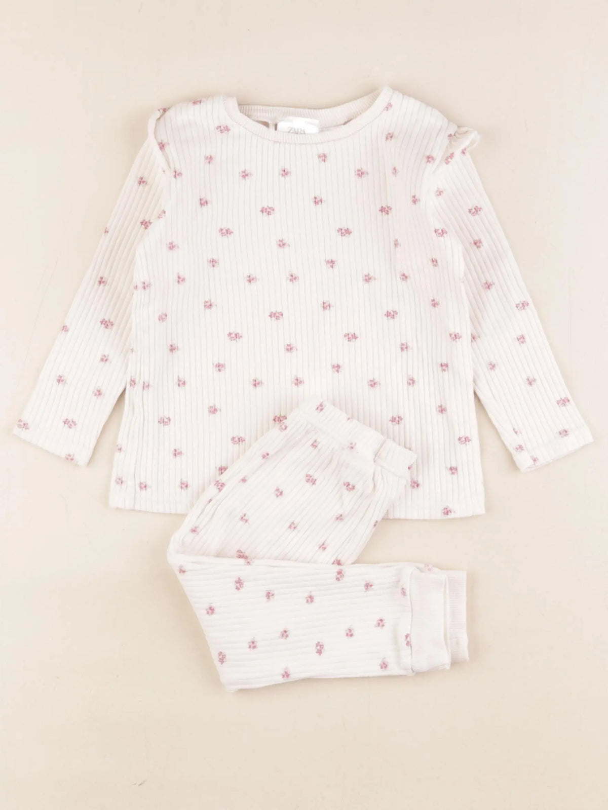 Zara - pyjama coton beige - 18/24 mois