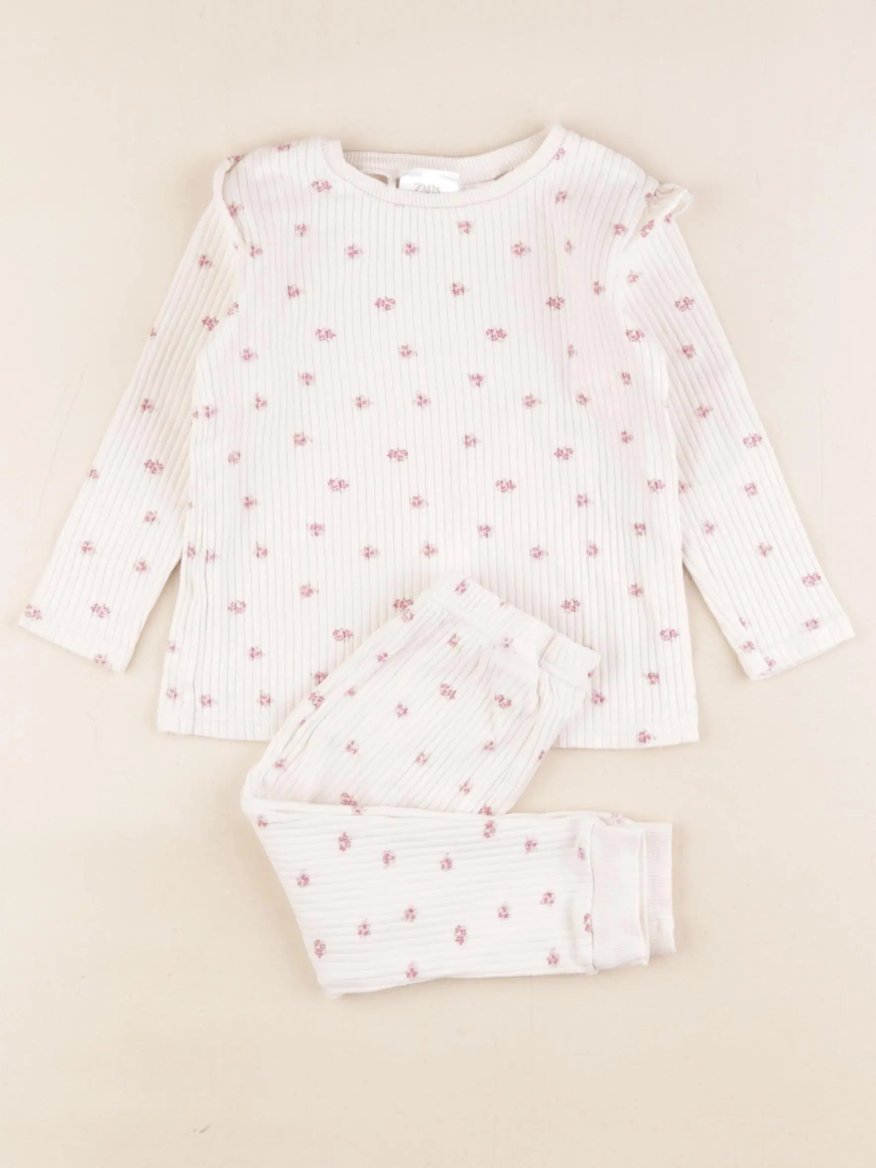 Zara - pyjama coton beige - 18/24 mois