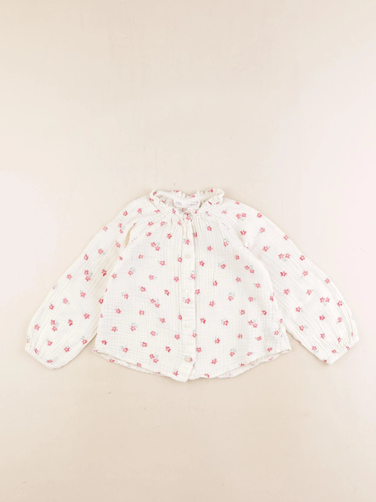 Zara - blouse beige - 2/3 ans