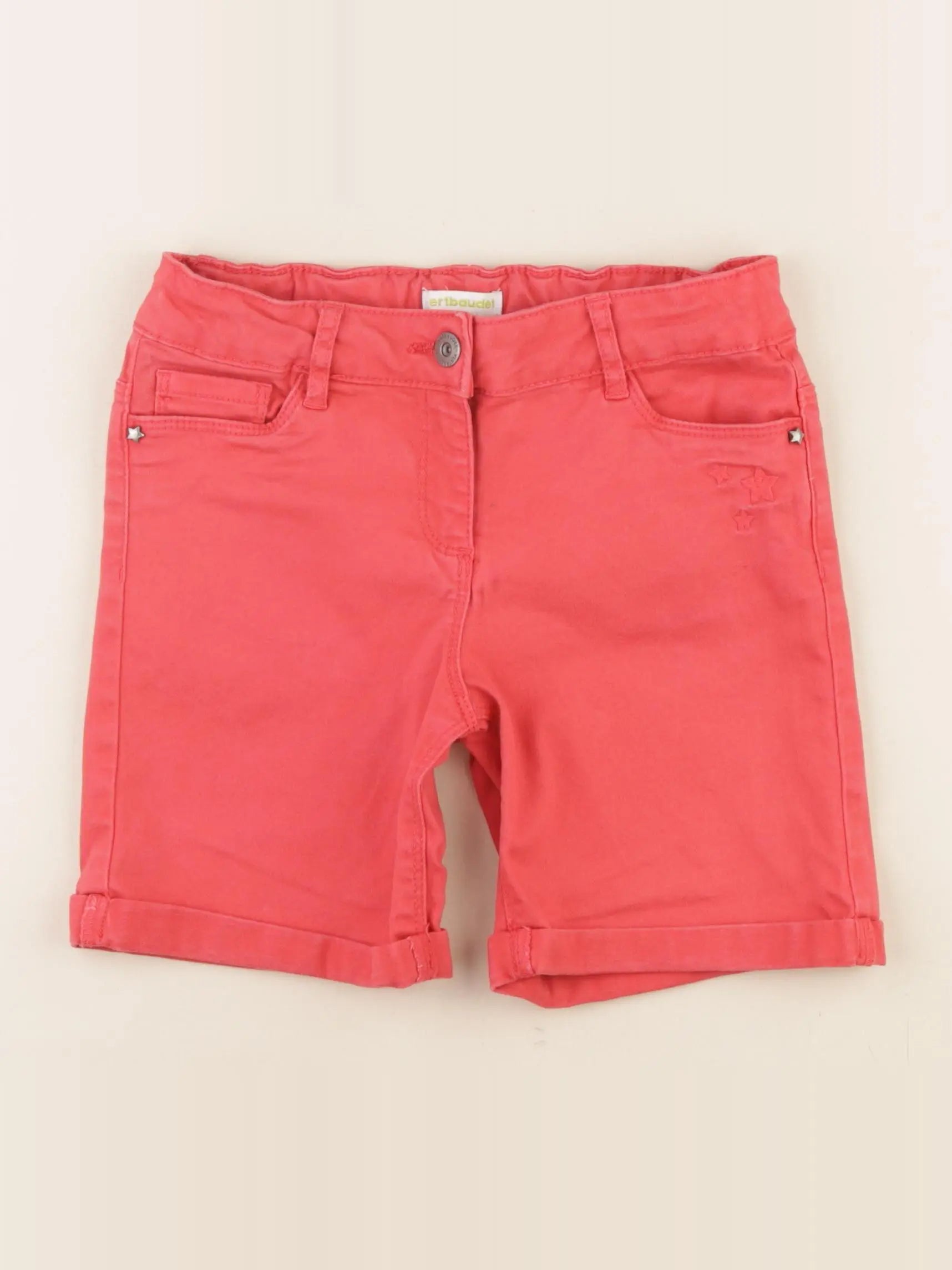 Vertbaudet - short rouge - 9 ans