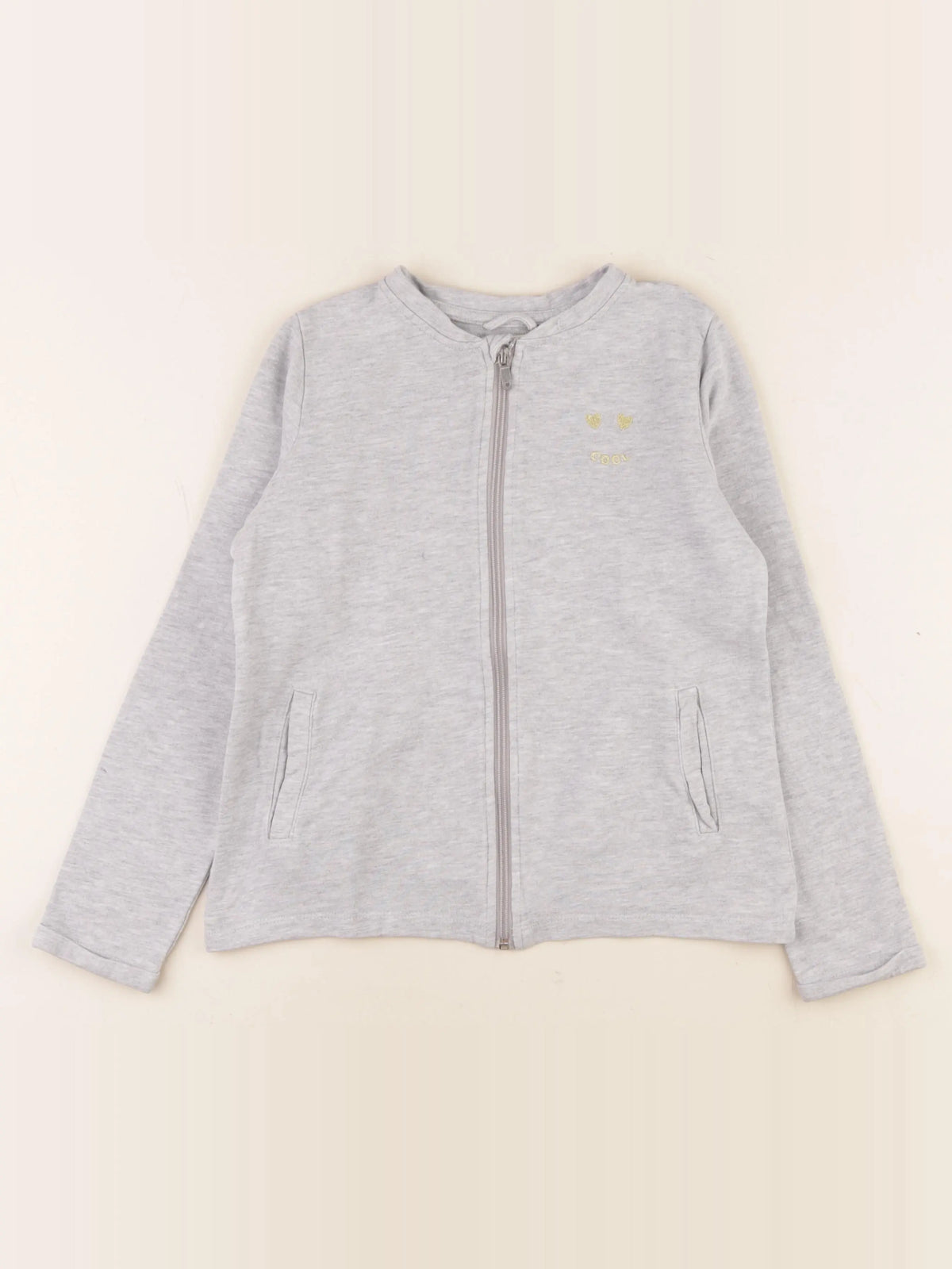 Vertbaudet - sweat gris - 10 ans