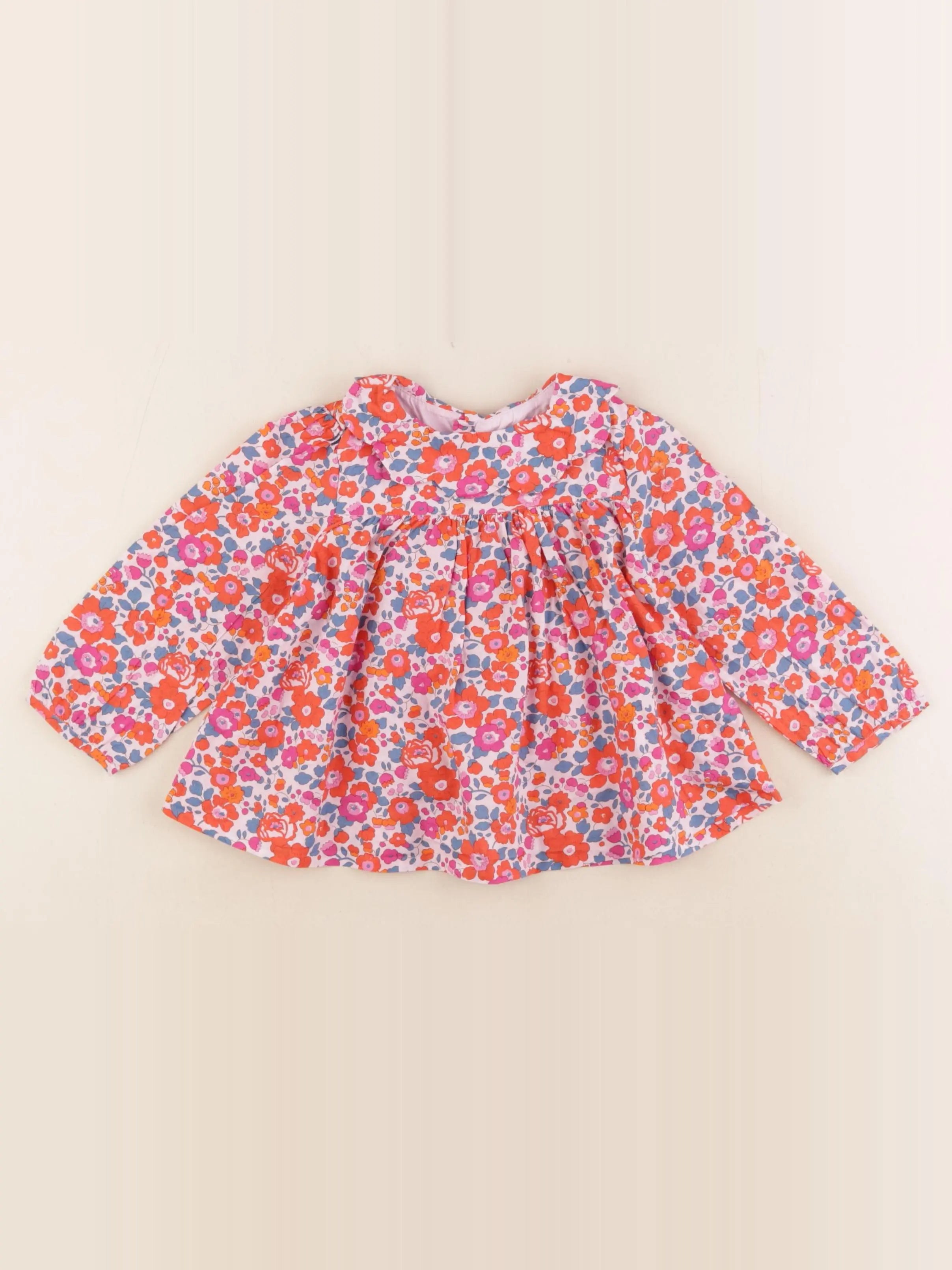 Jacadi - blouse liberty orange - 24 mois