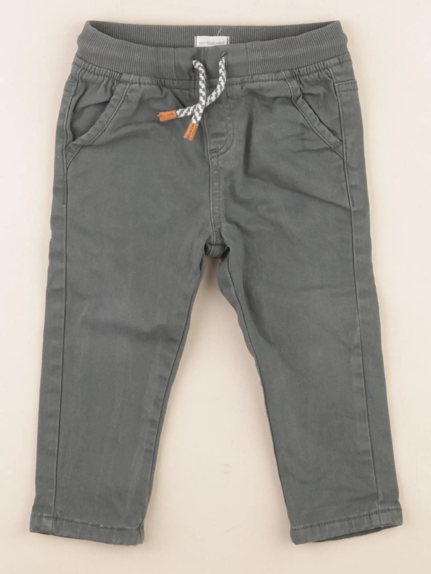 Vertbaudet - pantalon vert - 24 mois