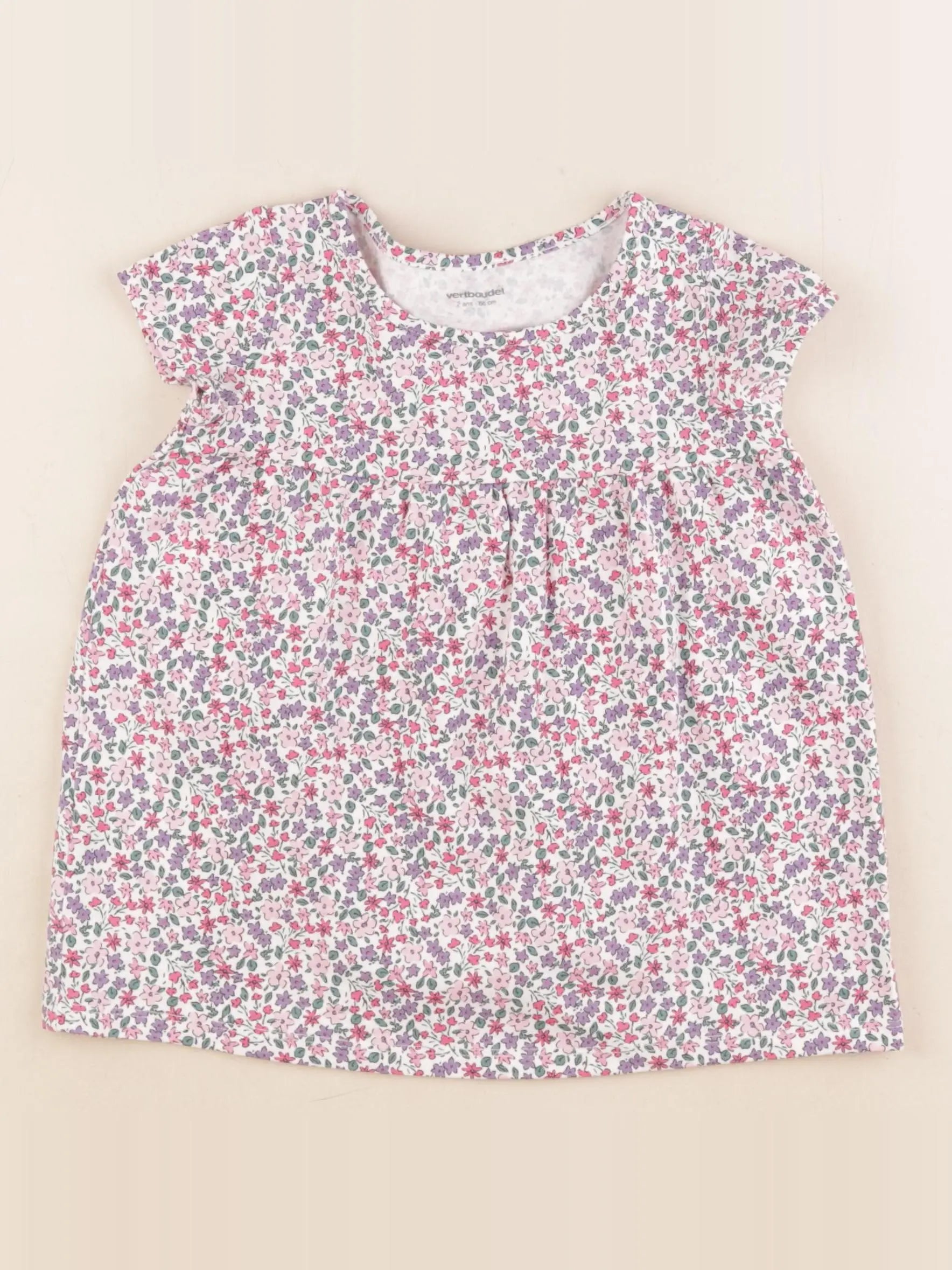 Vertbaudet - robe multicolore - 2 ans