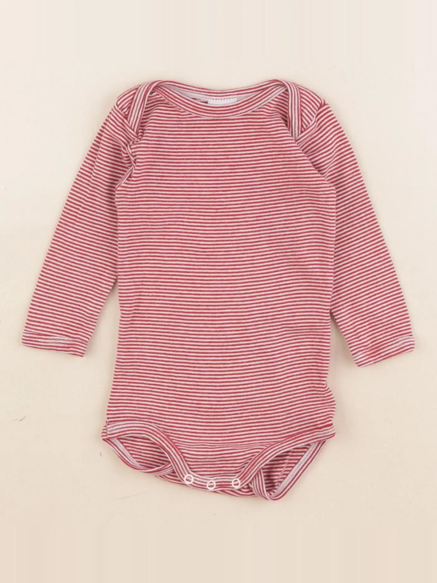 Petit Bateau - body rouge - 6 mois