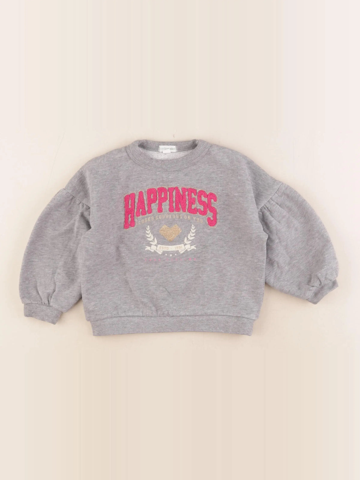 Vertbaudet - sweat gris - 3 ans