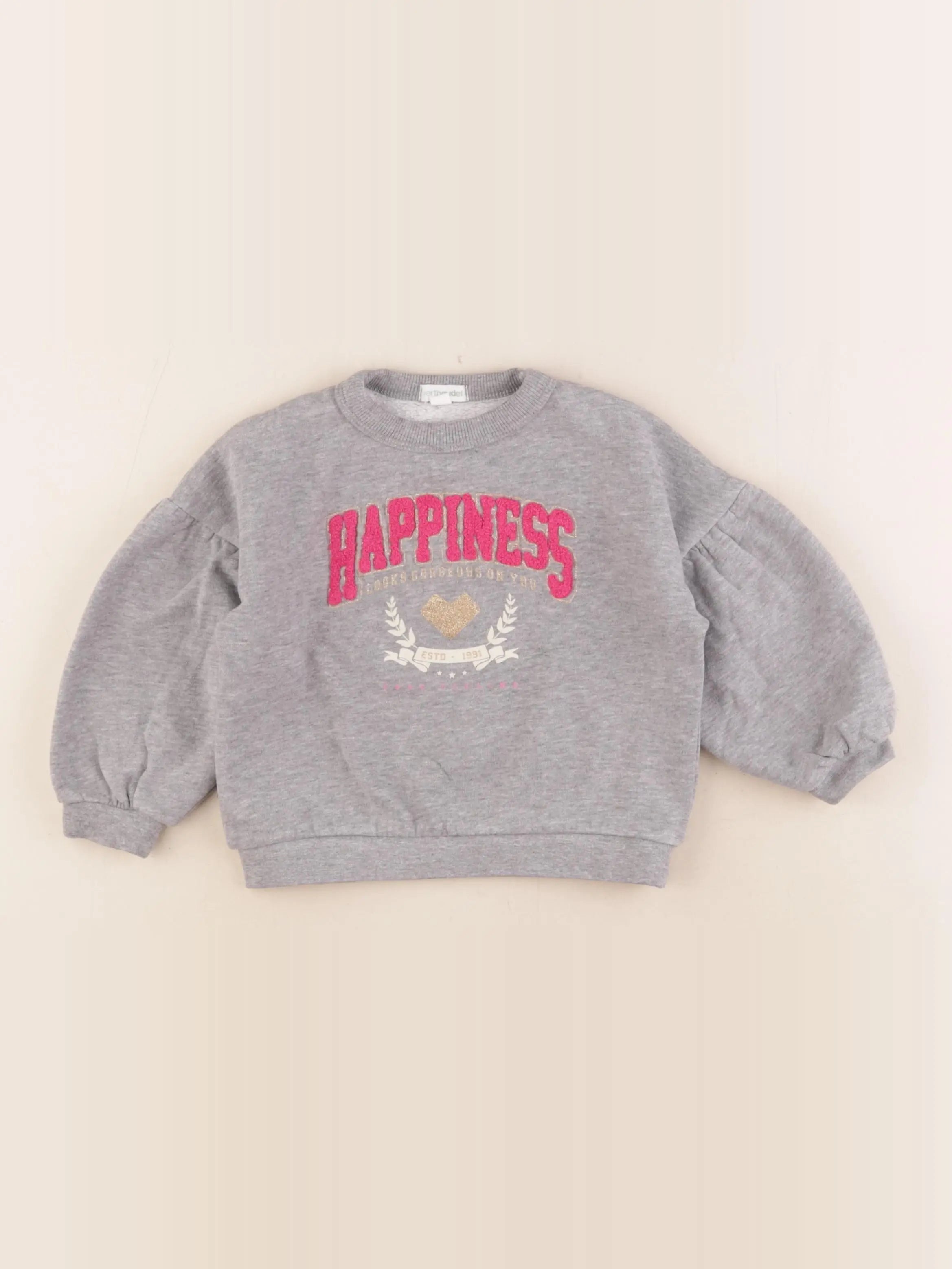 Vertbaudet - sweat gris - 3 ans