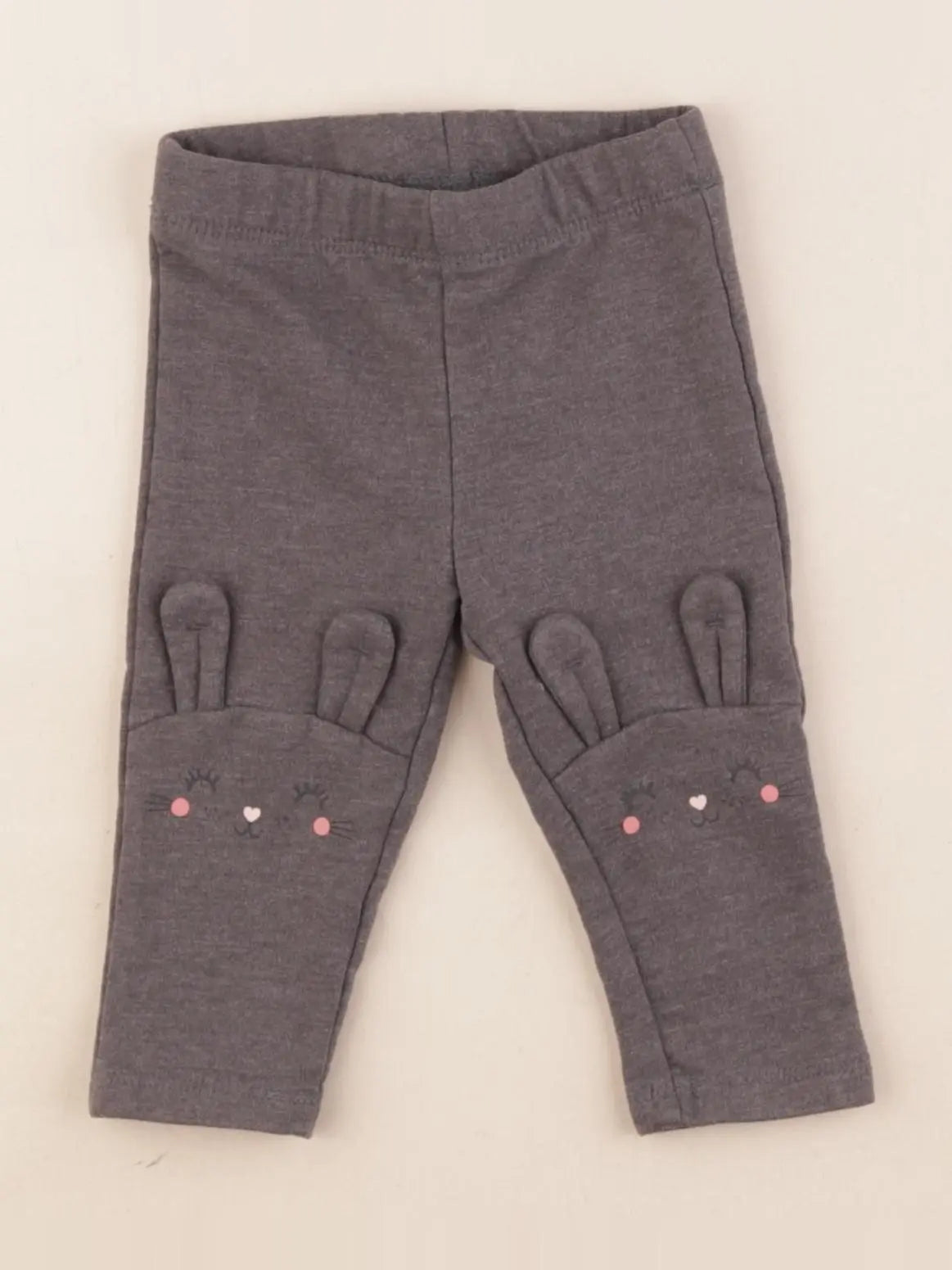 H&M - legging doublé gris - 4/6 mois