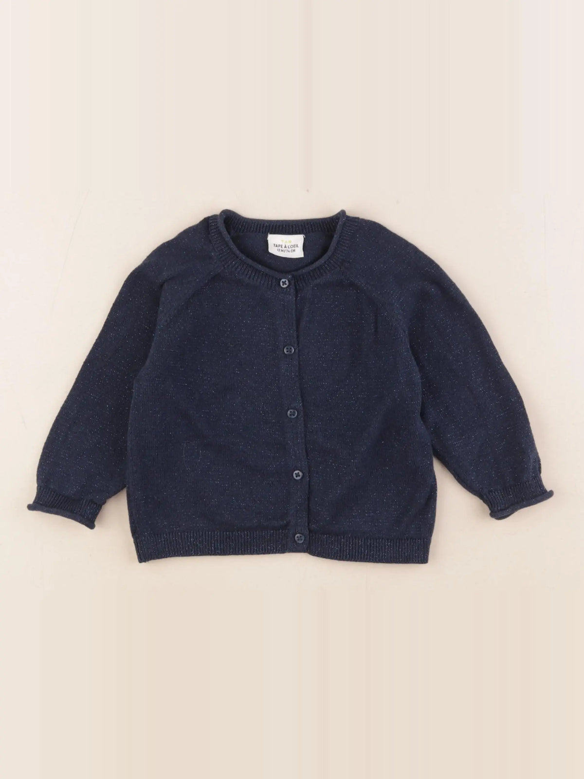 Tape à l'oeil - gilet bleu, argent - 12 mois