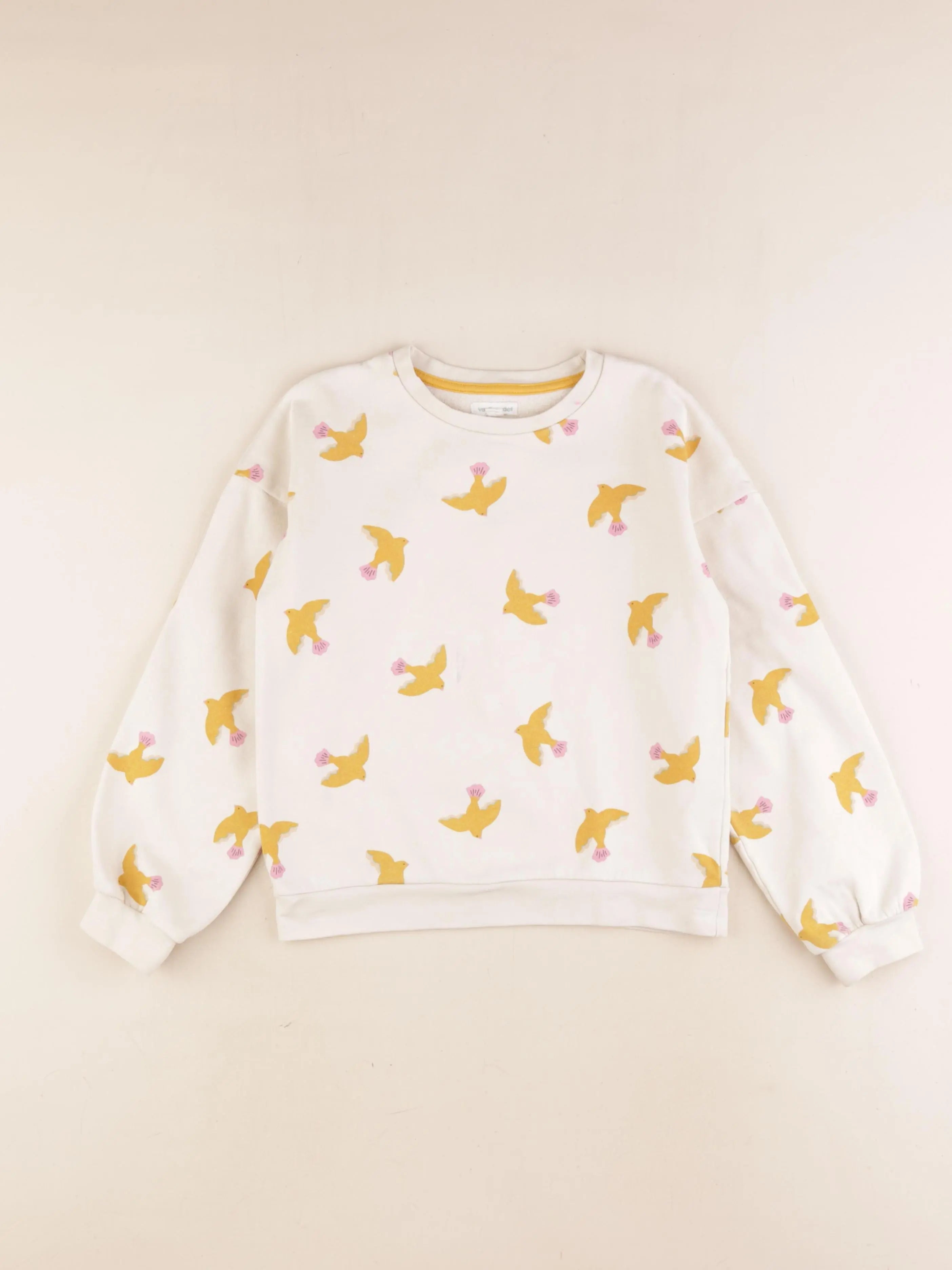 Vertbaudet - sweat beige - 8 ans
