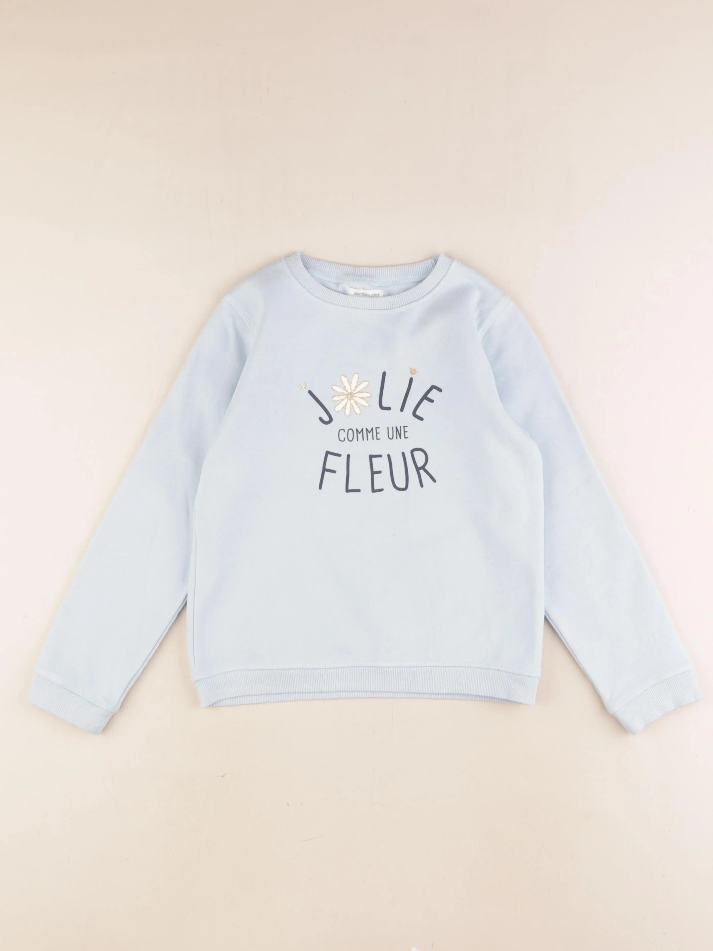 Vertbaudet - sweat bleu - 8 ans