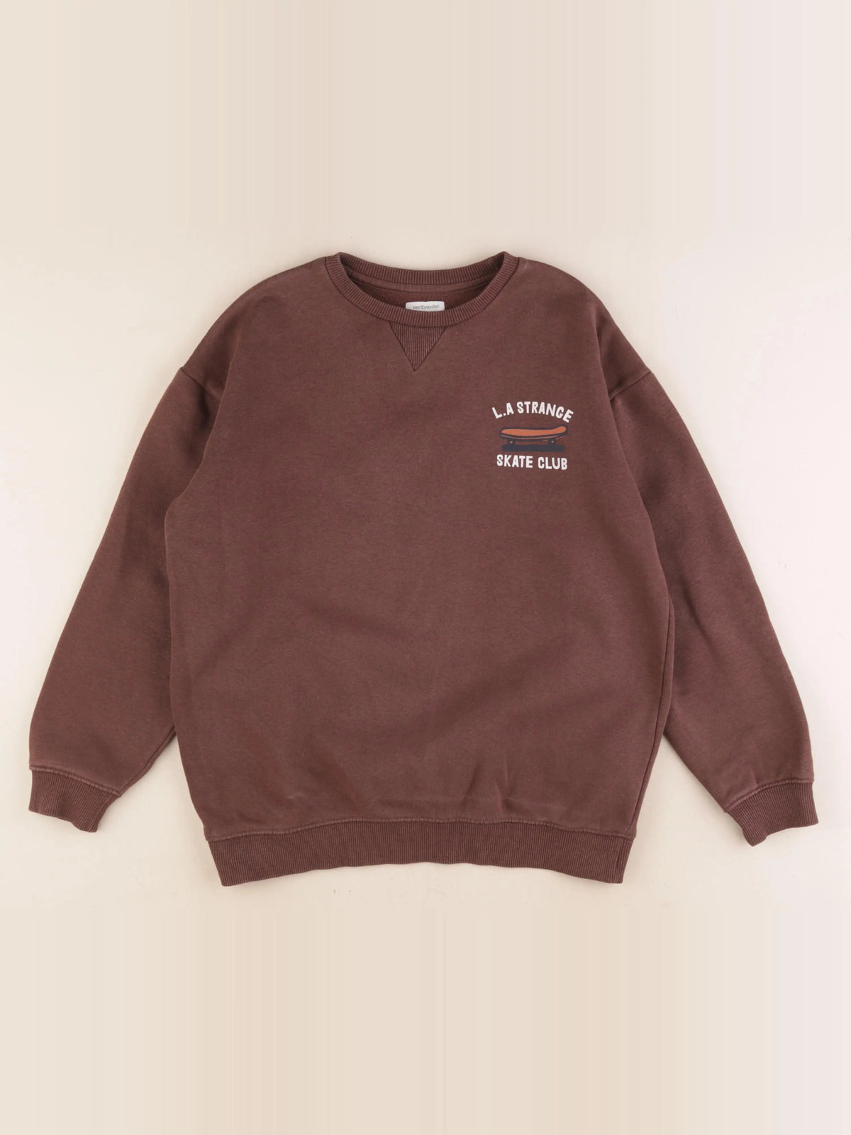 Vertbaudet - sweat marron - 10 ans