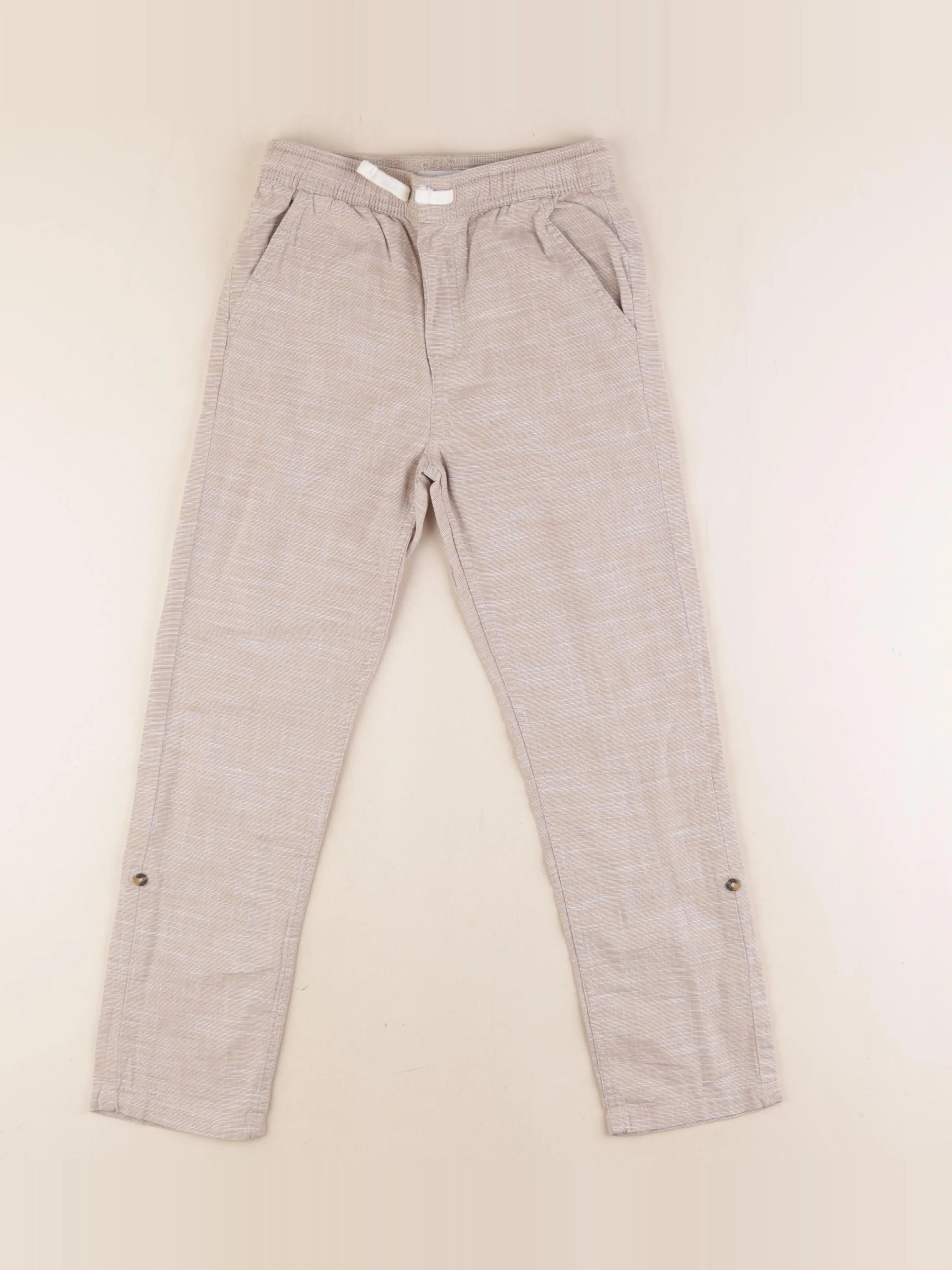 Vertbaudet - pantalon beige - 9 ans