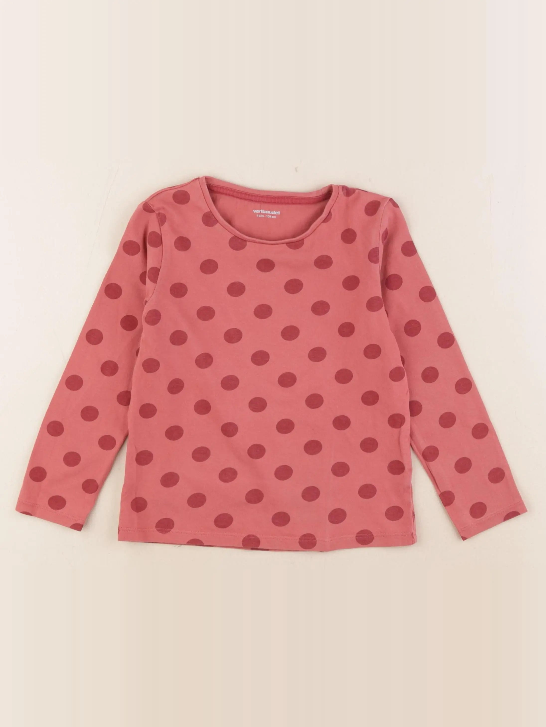 Vertbaudet - tee-shirt rose - 4 ans