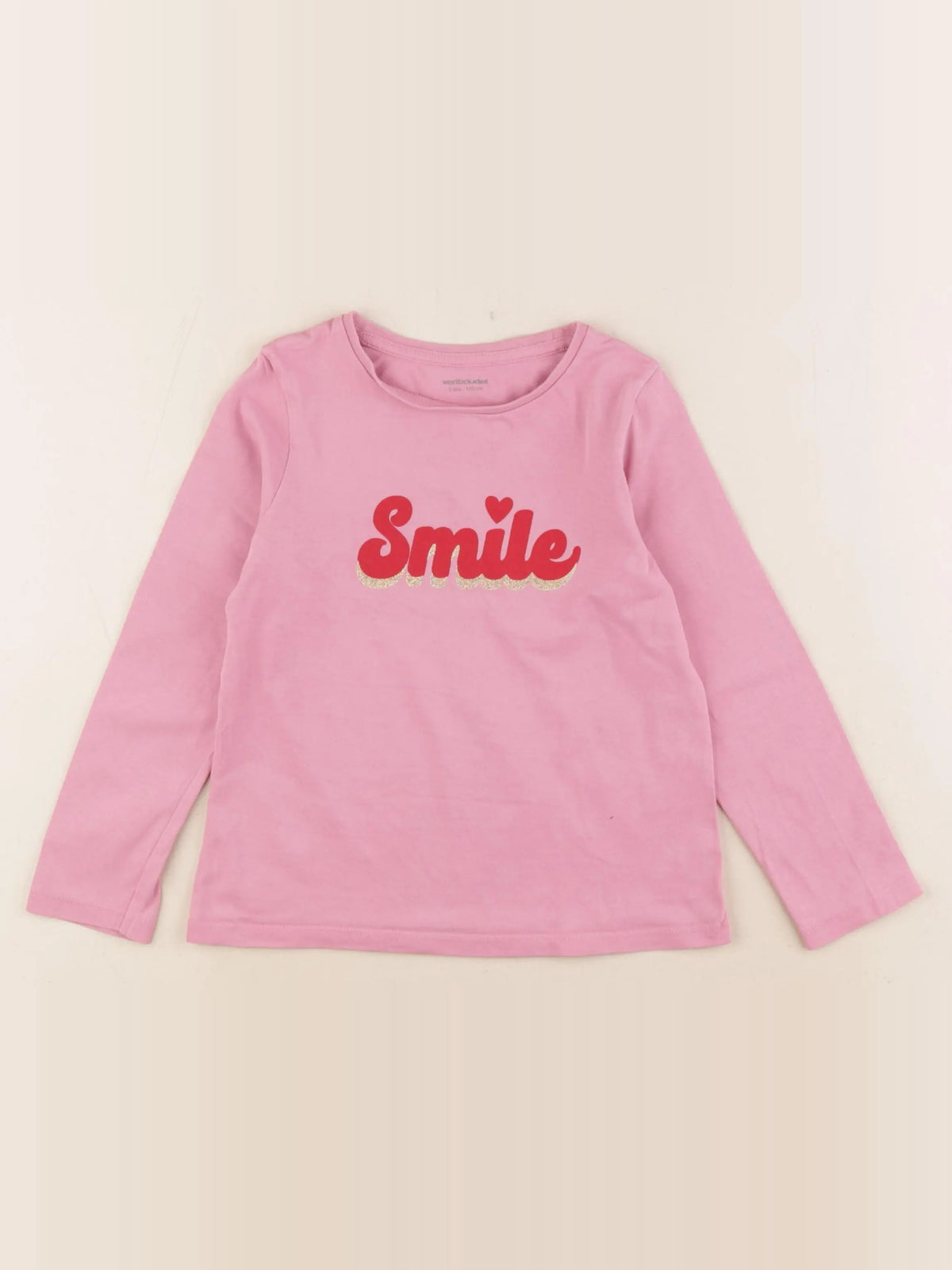 Vertbaudet - tee-shirt rose - 5 ans