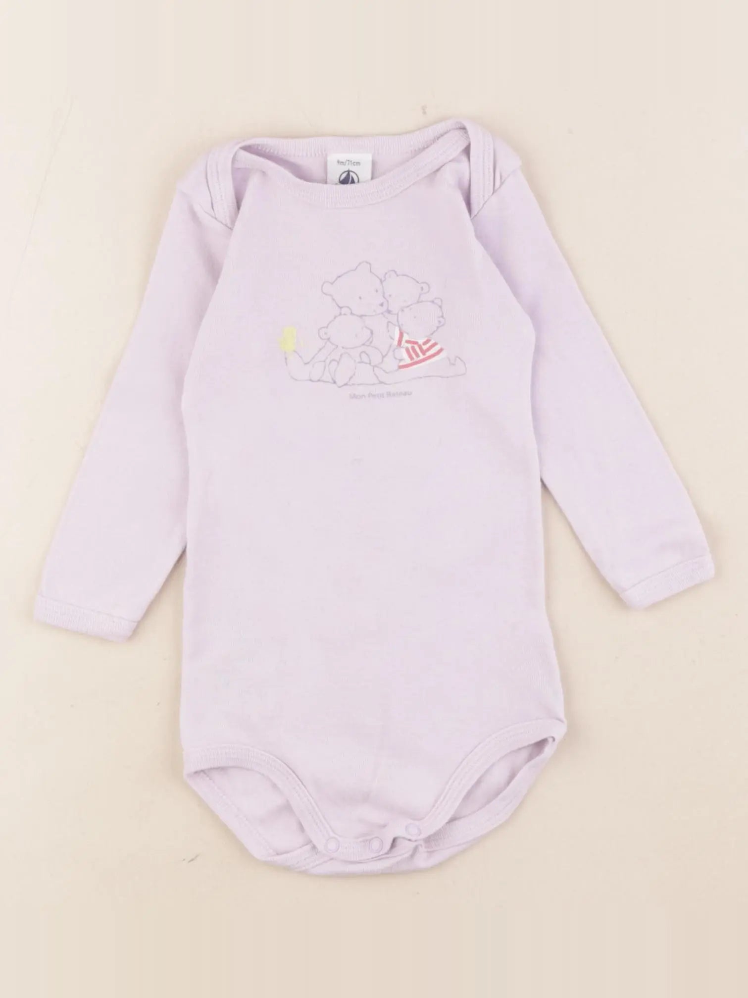 Petit Bateau - body violet - 9 mois