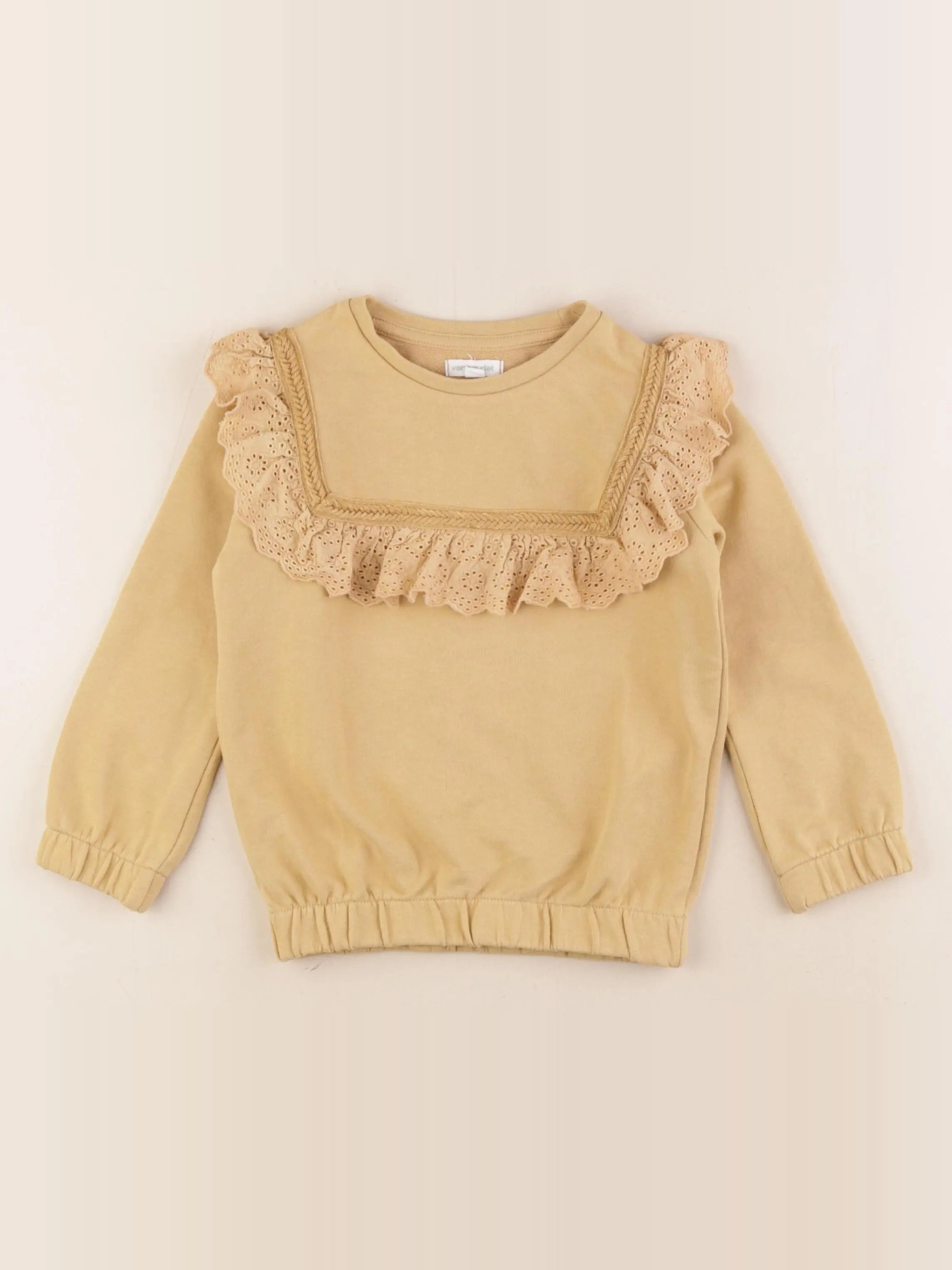 Vertbaudet - sweat jaune - 4 ans