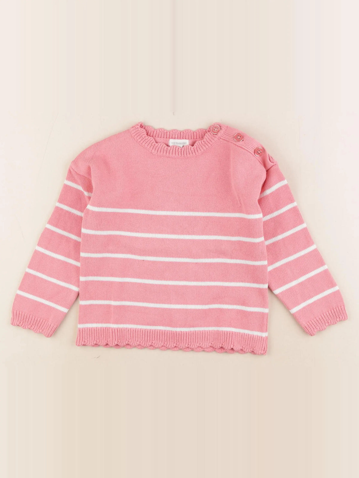 Vertbaudet - pull rose - 4 ans
