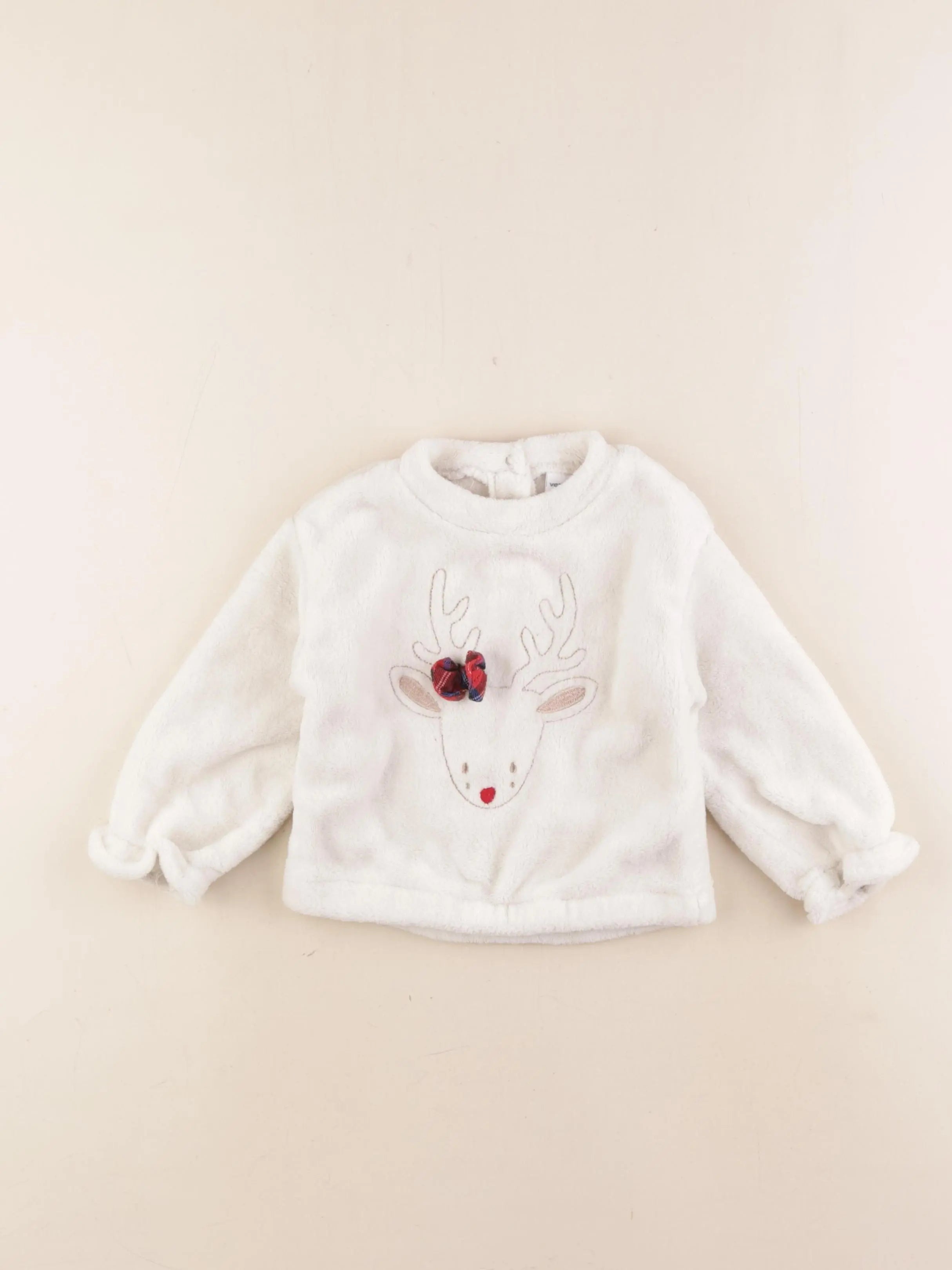 Vertbaudet - sweat beige - 24 mois