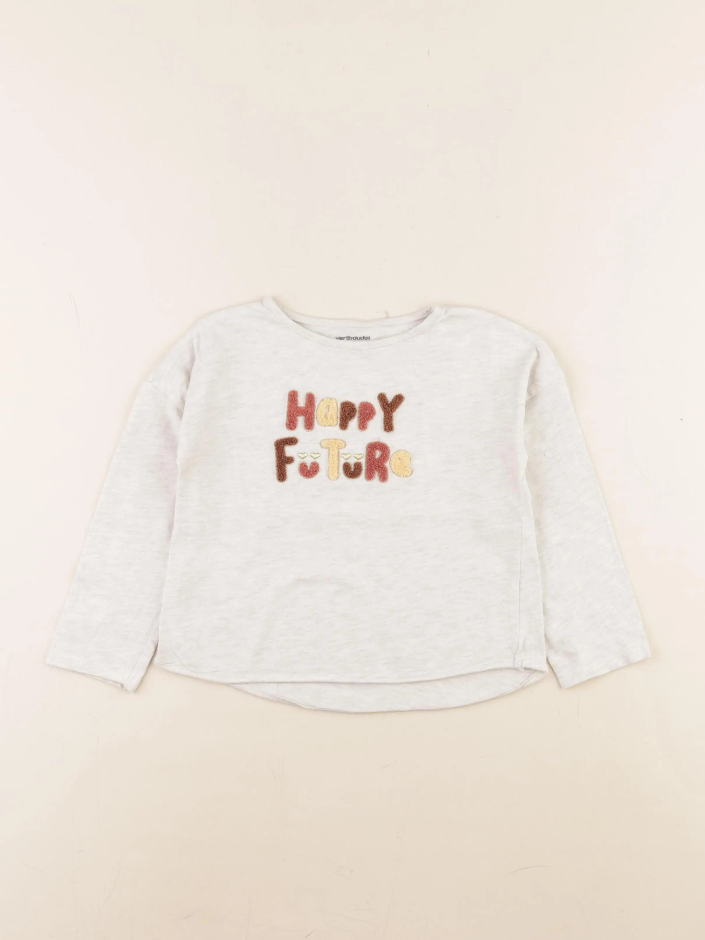 Vertbaudet - tee-shirt marron, or - 3 ans