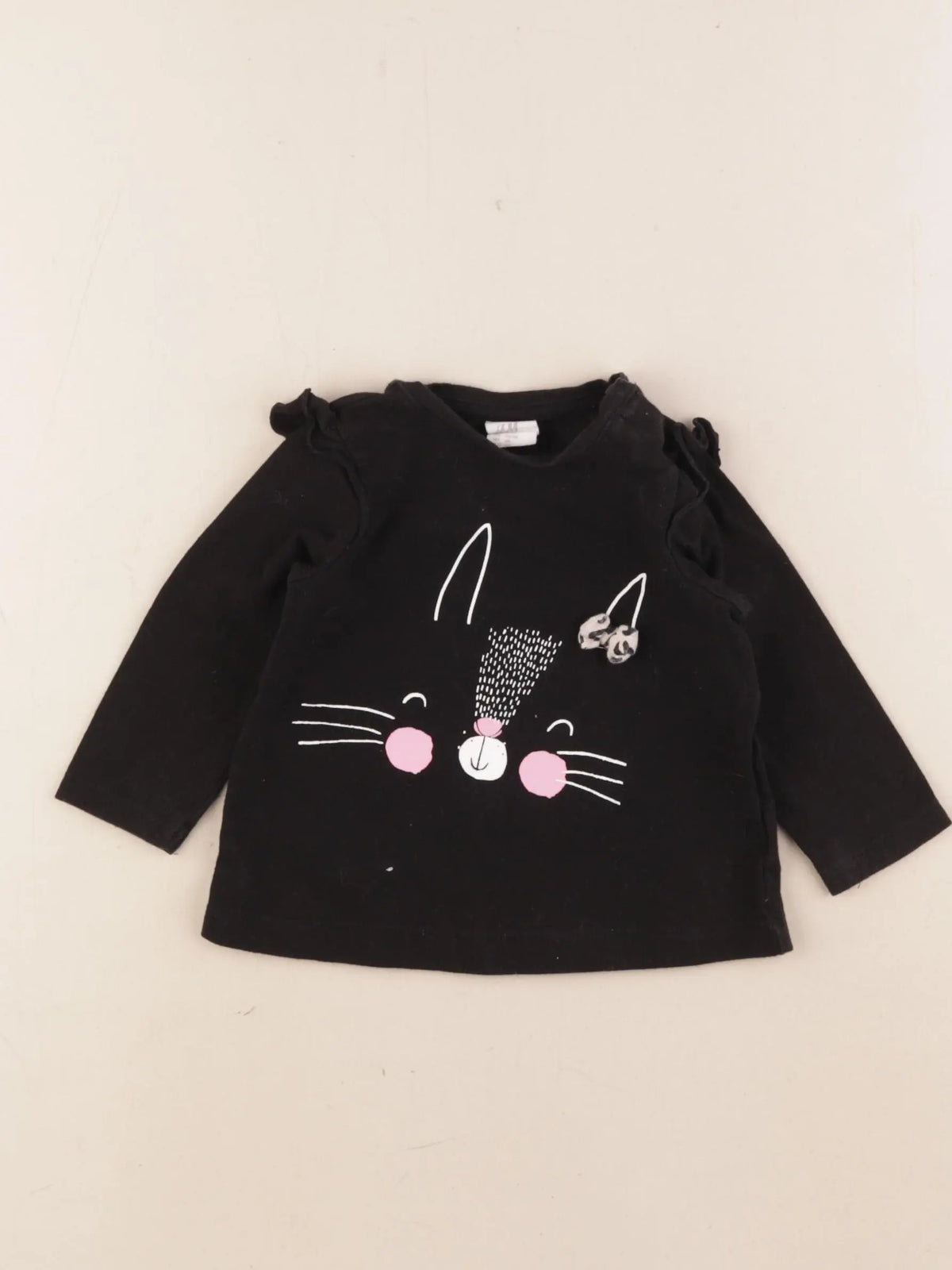 H&M - tee-shirt noir - 4/6 mois