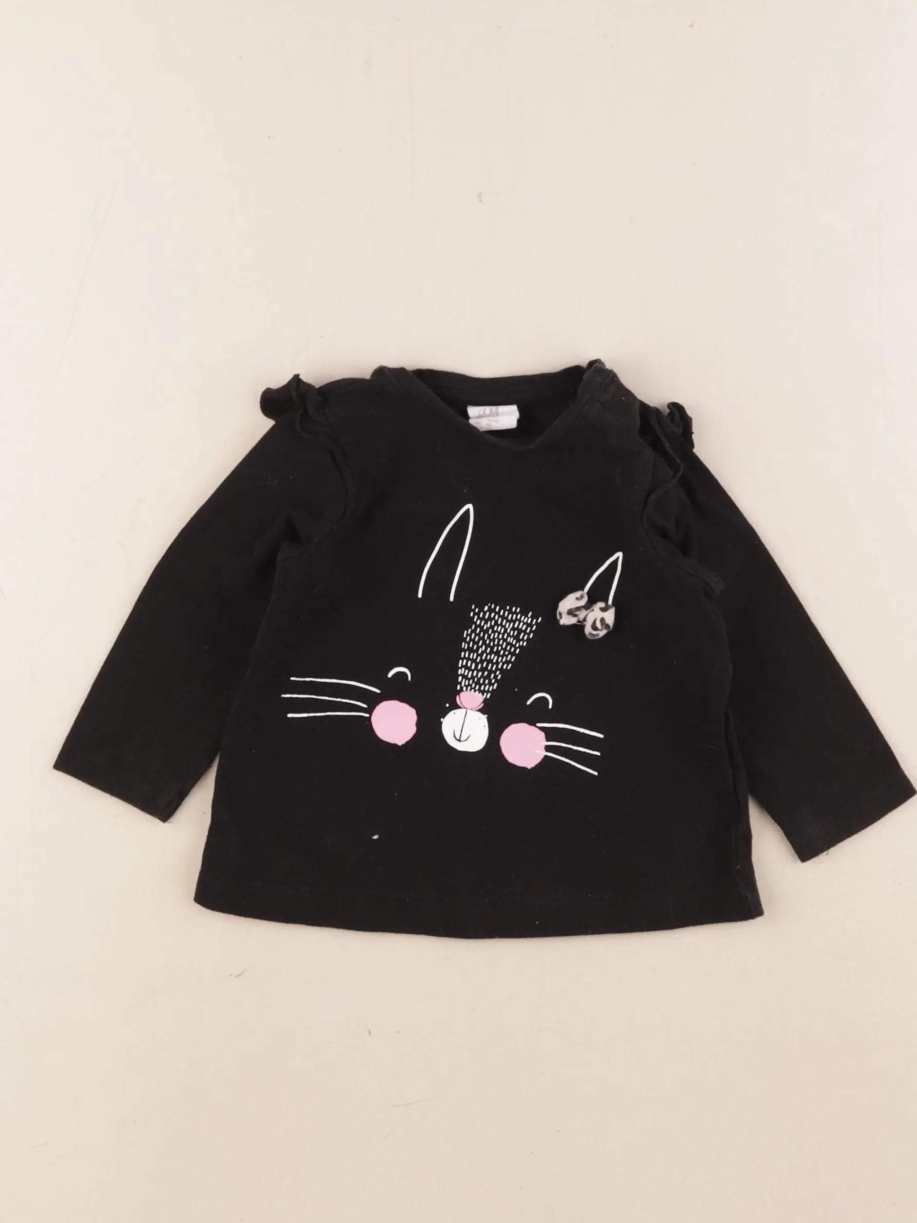 H&M - tee-shirt noir - 4/6 mois