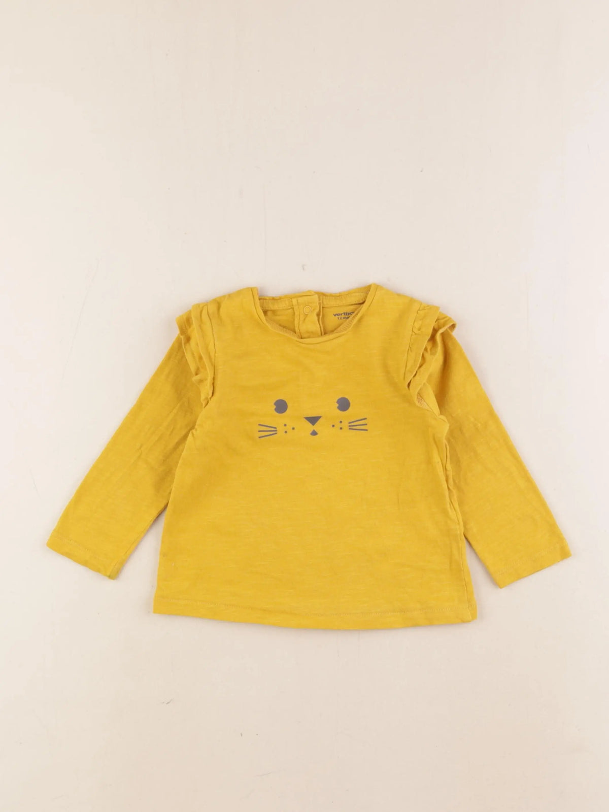 Vertbaudet - tee-shirt jaune - 12 mois