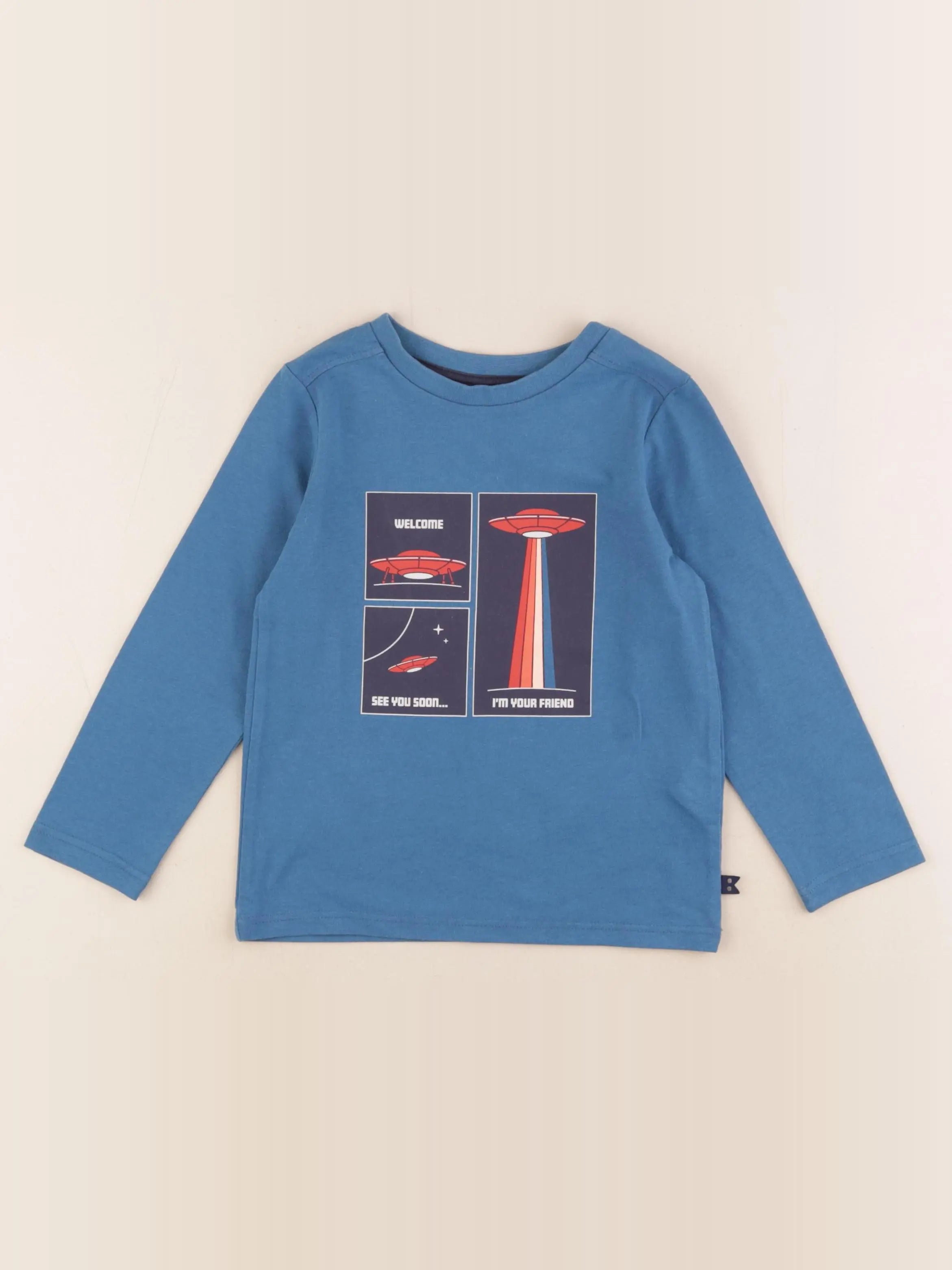 Okaidi - tee-shirt bleu - 3 ans