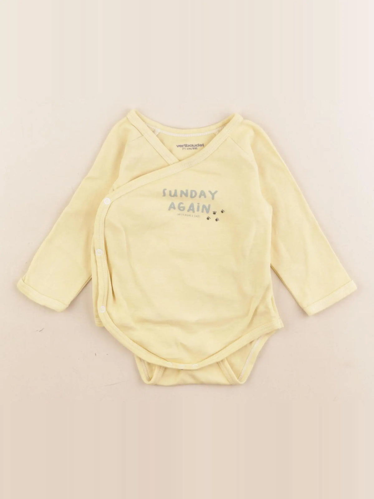 Vertbaudet - body jaune - 9 mois